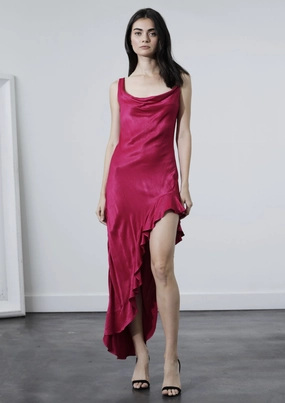 Comfortable Cut Azelea Midi Dress - Hot Pink