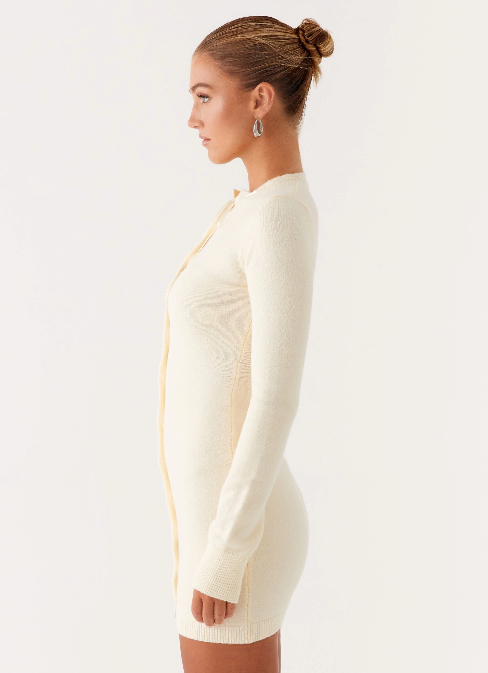 Limited-Edition Zaffia Knit Mini Dress - Ivory