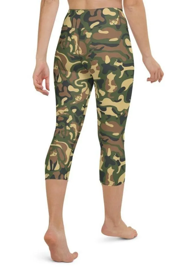 Cat Camo Yoga Capris