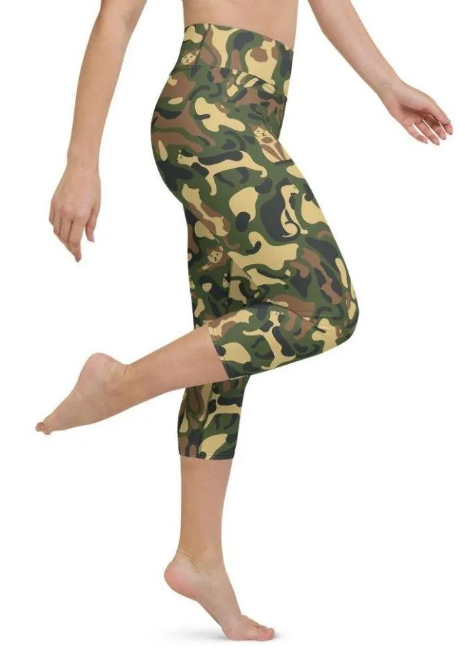 Cat Camo Yoga Capris