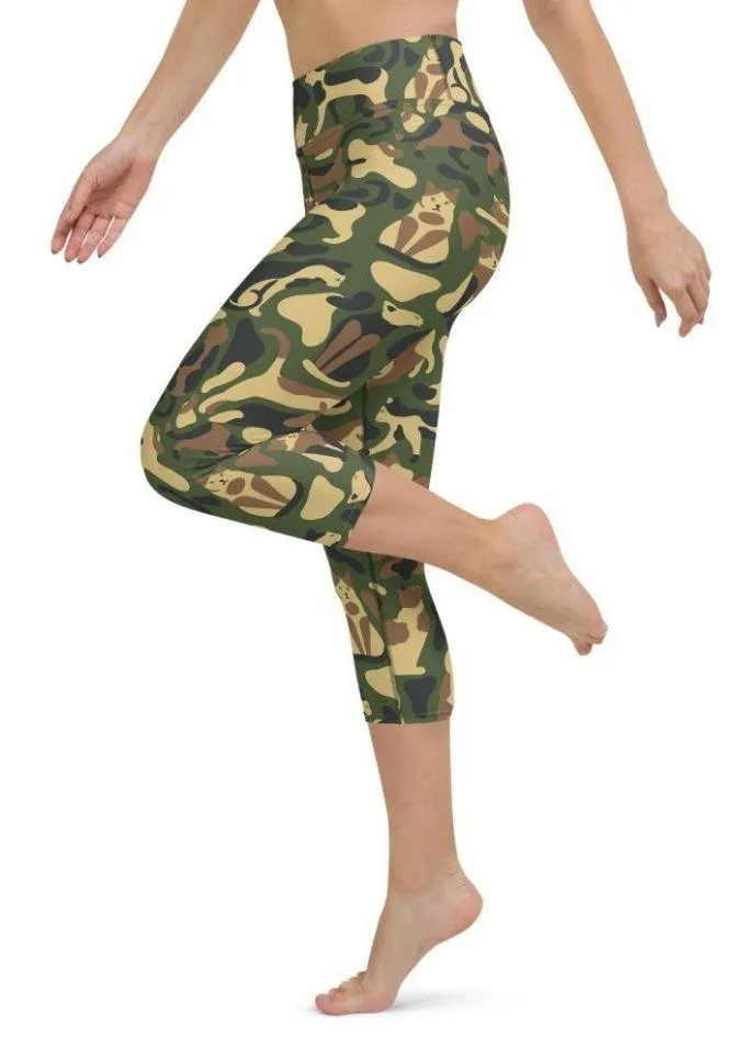 Cat Camo Yoga Capris
