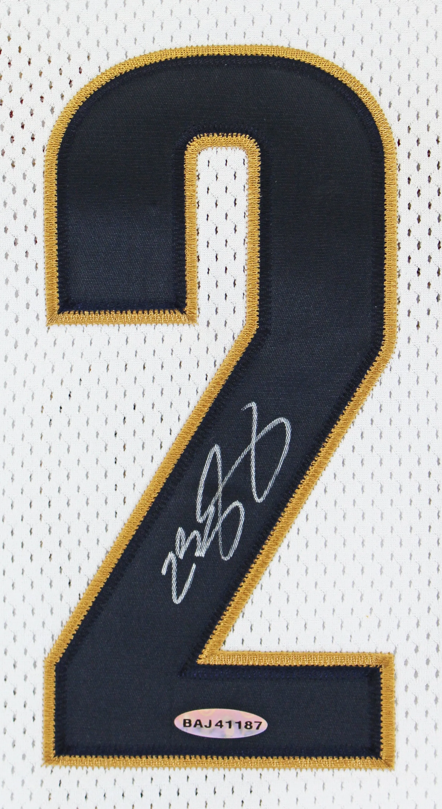 Cavaliers LeBron James Authentic Signed 2003 White Reebok Jersey UDA #BAJ41187