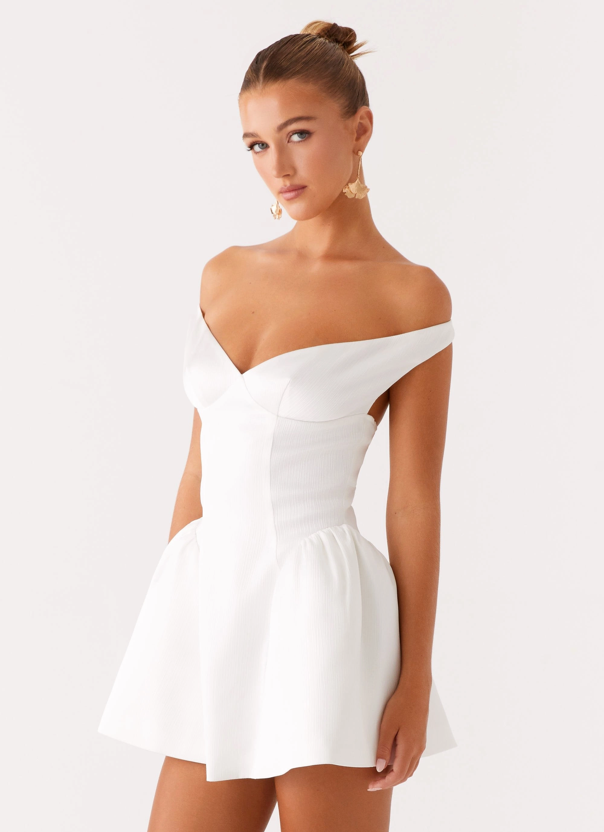 Cavella Mini Dress - White Euro Touch