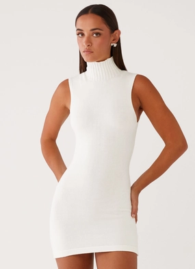 Cece Mini Dress - Ivory Comfy Design