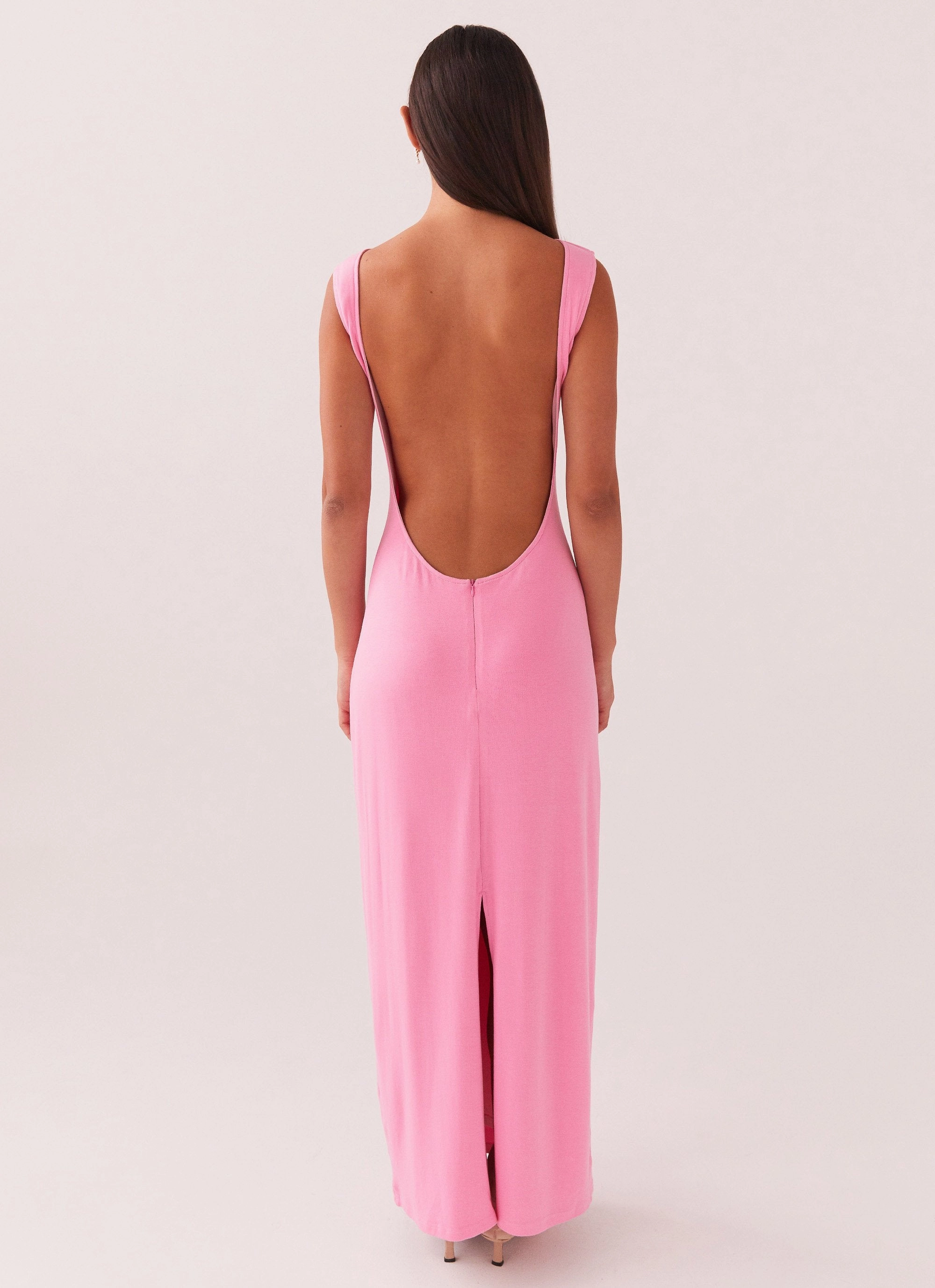 Celina Maxi Dress - Pink Essential Style Sophisticated Waistband Fit