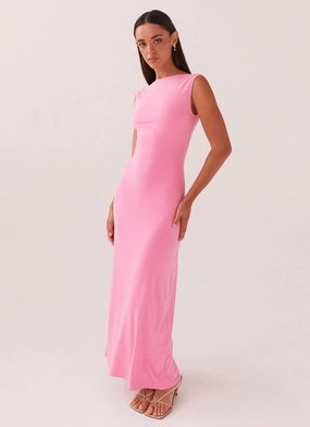 Inner lining Timeless fitted silhouette Celina Maxi Dress - Pink