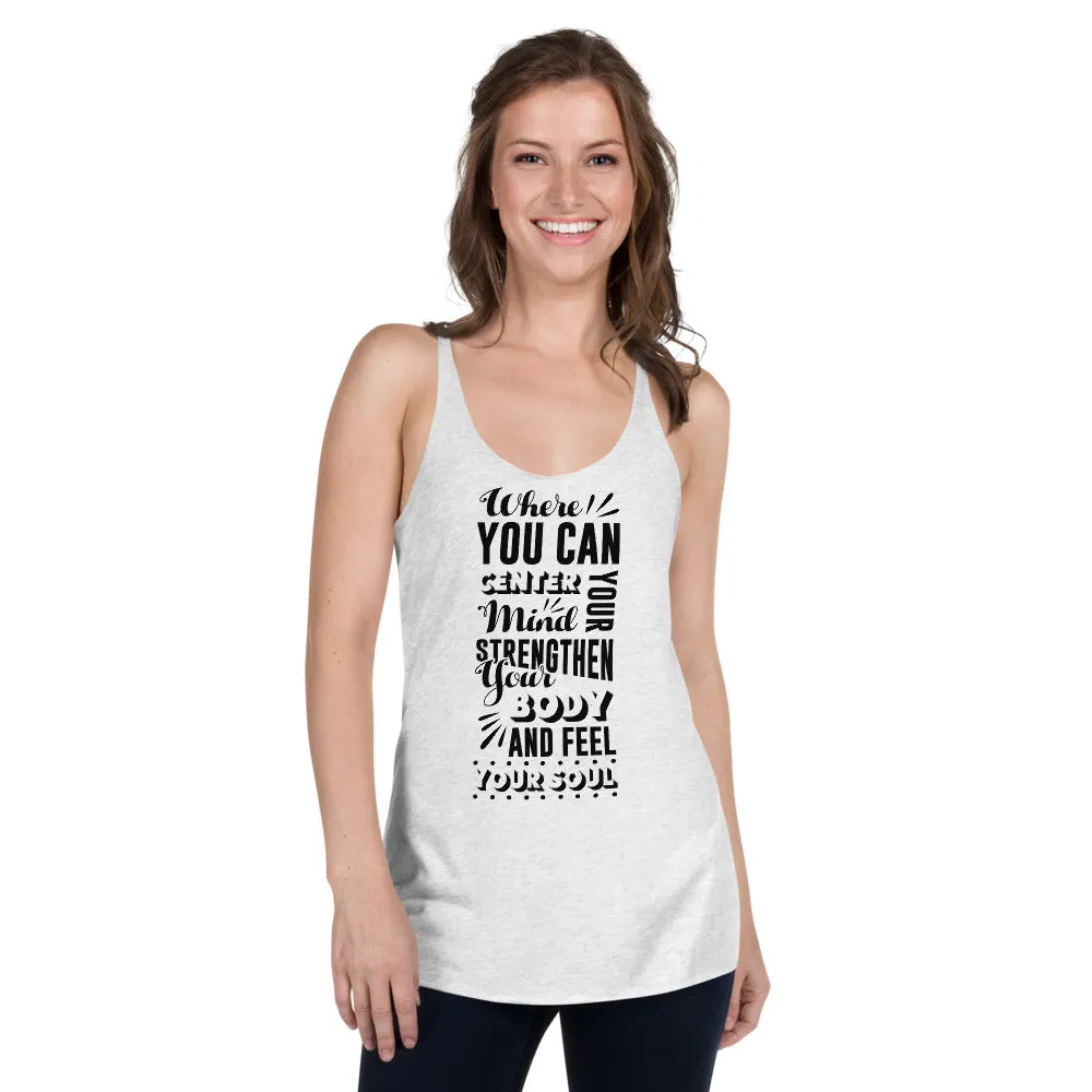 Centre Your Mind Ladies Racerback Tank