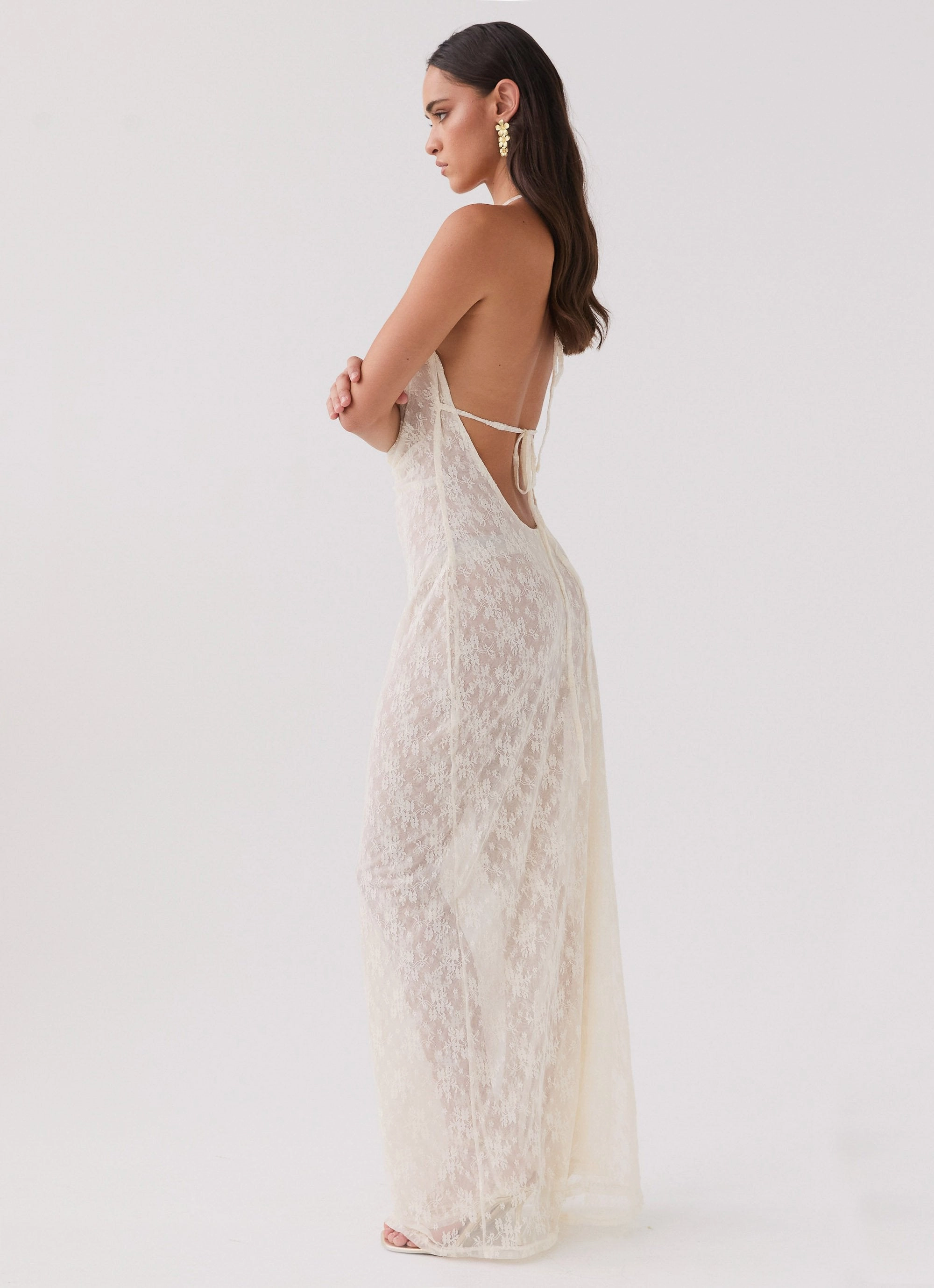 Champagne Coastline Maxi Dress - Ivory Seasonal Style
