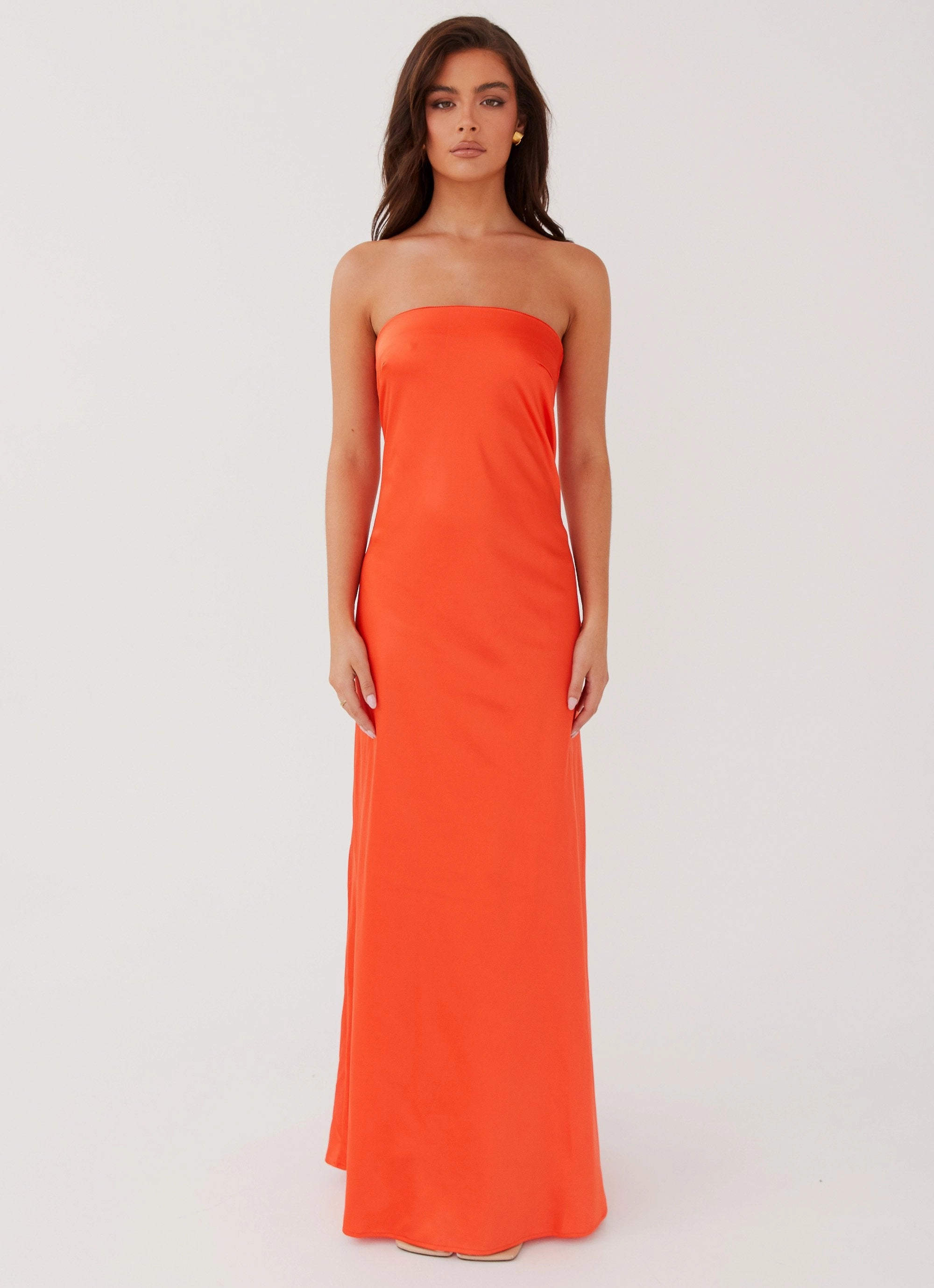 Gemstone-Detail Chantelle Strapless Maxi Dress - Sunset