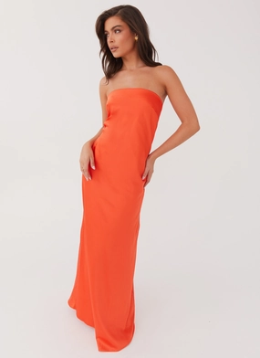 Relaxed day dress Chantelle Strapless Maxi Dress - Sunset