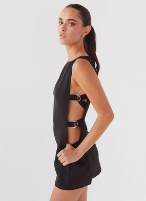Easy Look Cherish You Buckle Mini Dress - Shadow