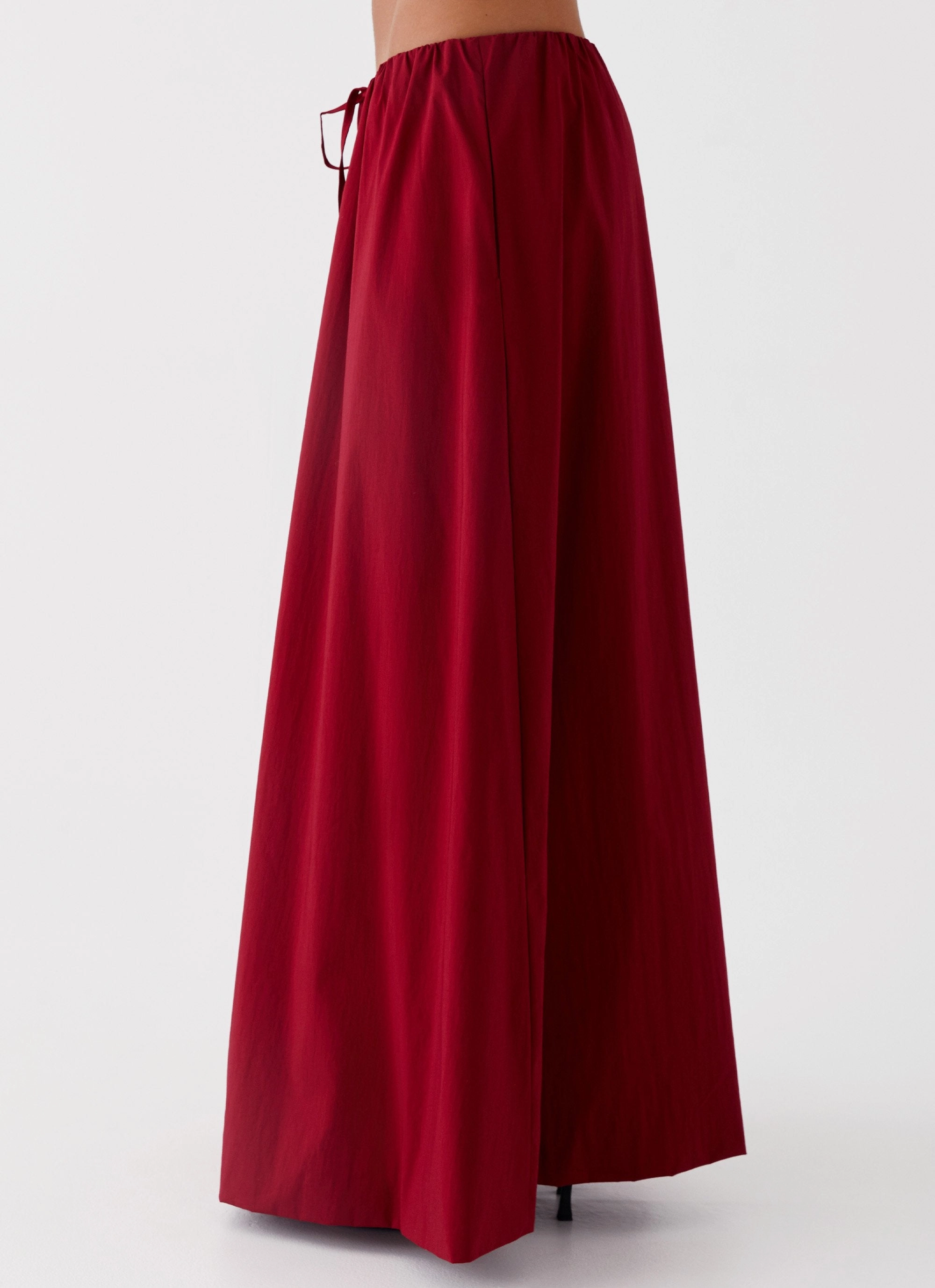 Cheryl Maxi Skirt - Cherry Red Modern Comfort