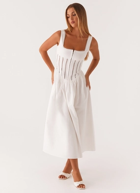 Classic and Chic sweet moment Waiting On You Midi Dress - White