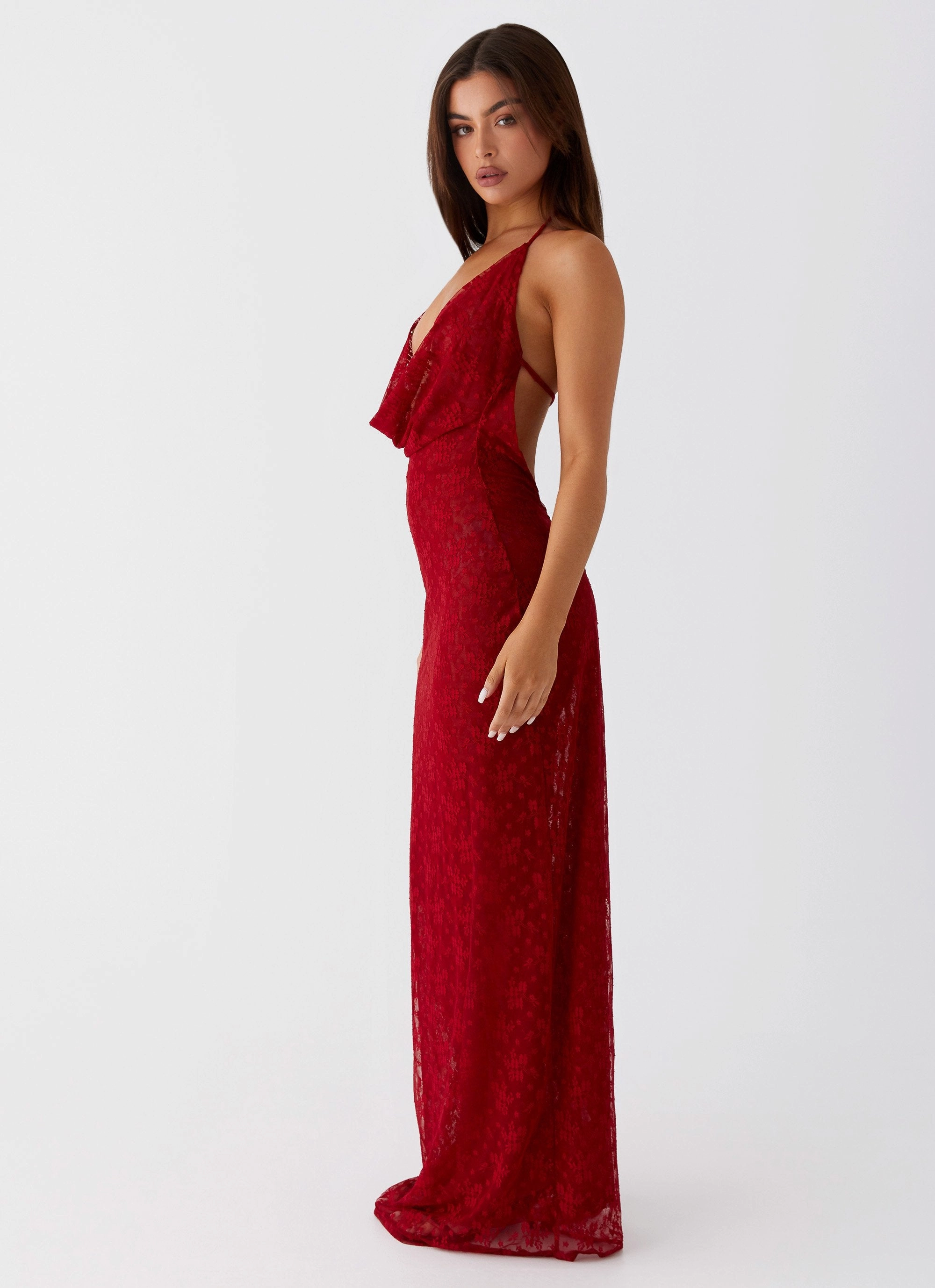 Champagne Coastline Maxi Dress - Dark Red Trendy summer outfit
