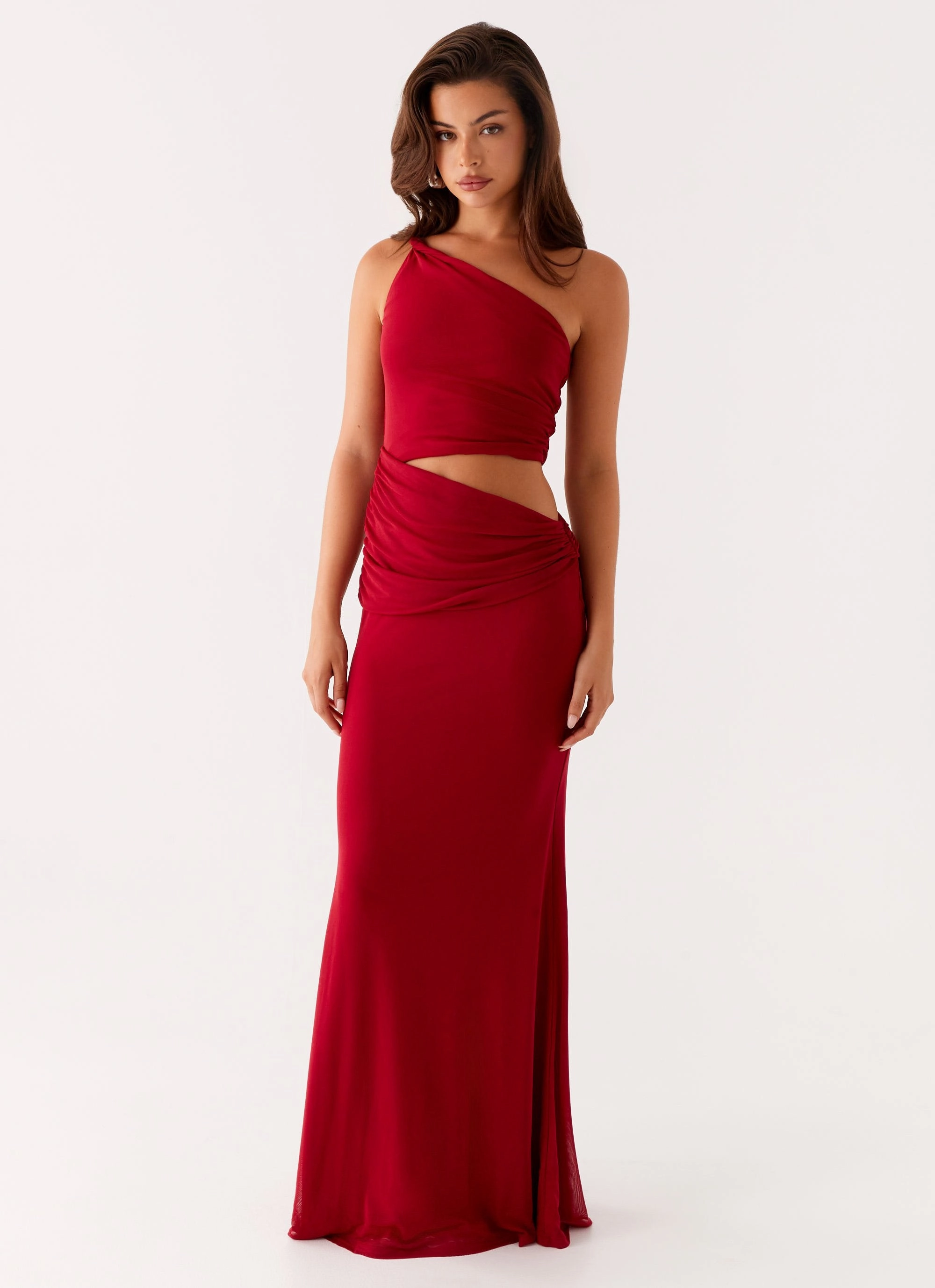 Soft Texture Classic structured dress Three Wishes Maxi Dress - Raspberry