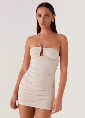 Rudy Mini Dress - Ivory Everyday Piece Blue Sky
