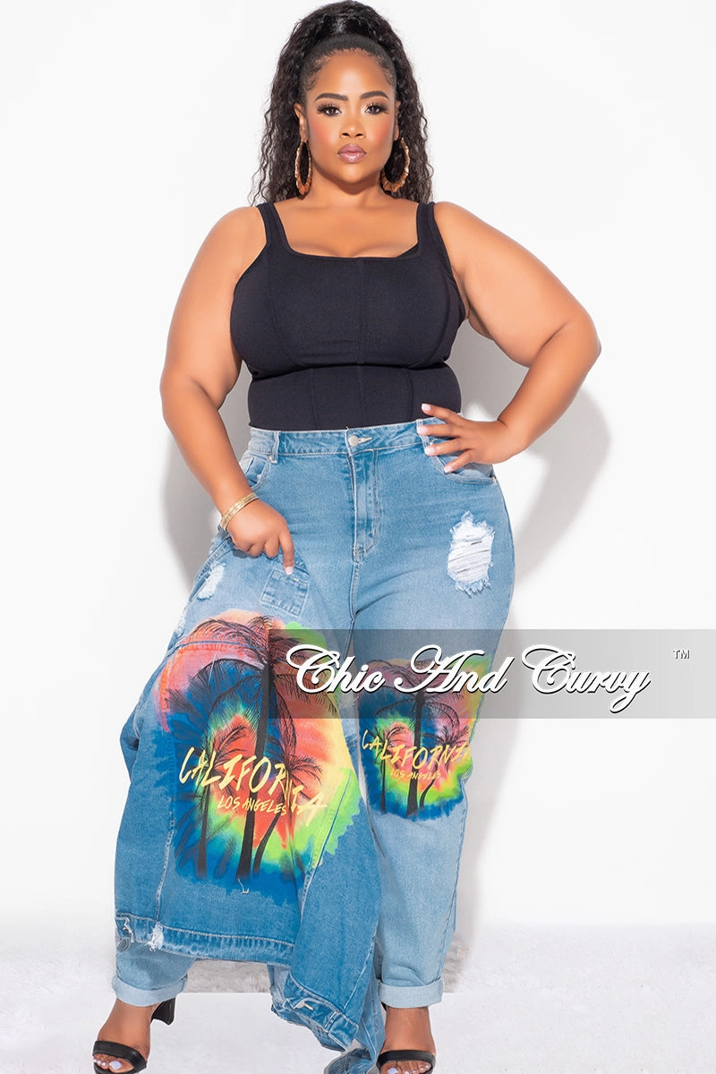 Final Sale Plus Size 2pc California Jacket and Pants Set in Denim Perfectly Relaxed