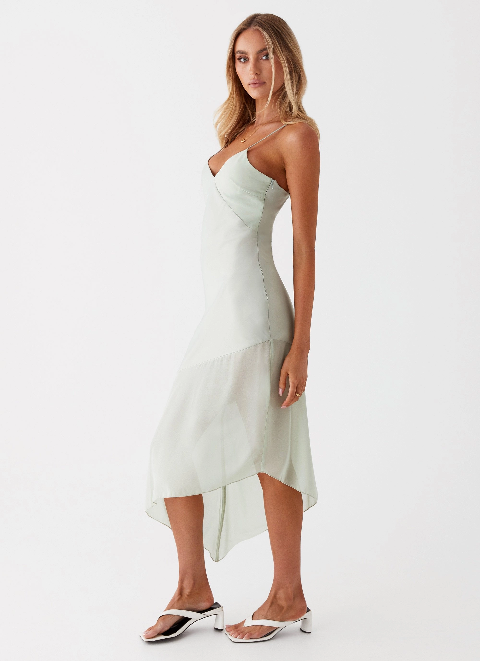 Subtle Touch Leia Midi Dress - Sage