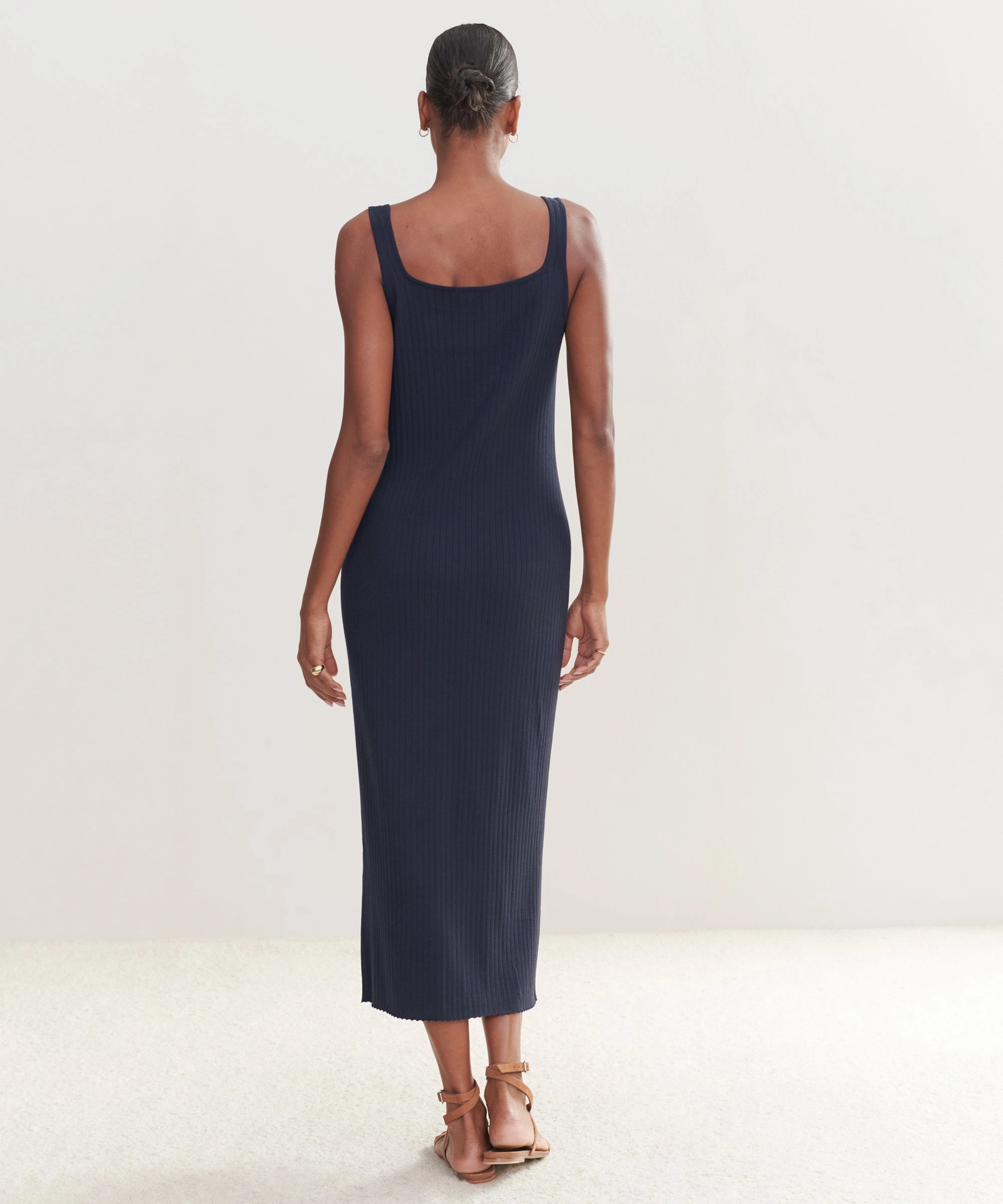 Rib Tank Dress Evening Vibe Slim Silhouette