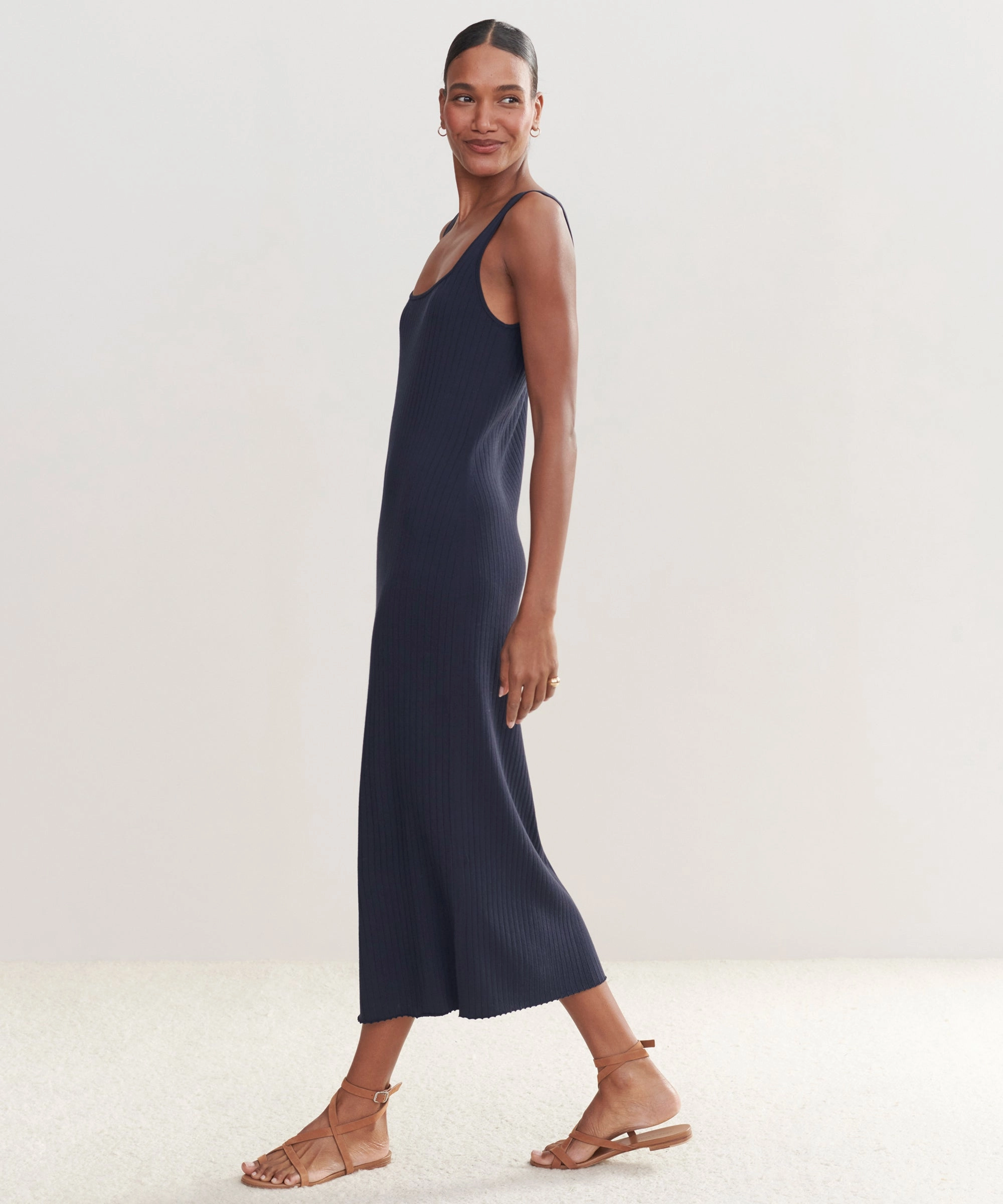 Feminine Layers Rib Tank Dress