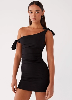 Amazonia Linen Mini Dress - Black Mood Look