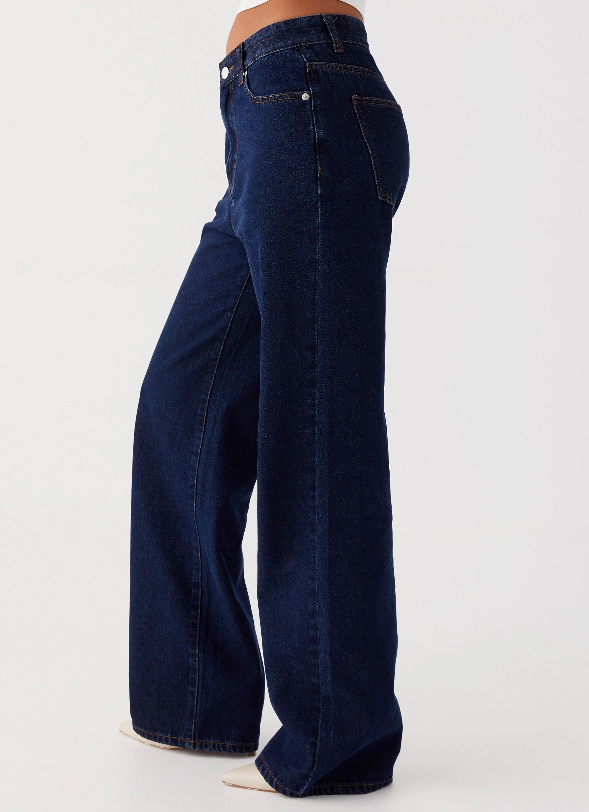 Back Again Straight Leg Denim Jeans - Blue AntiSlipGrip Eco Friendly Fabric
