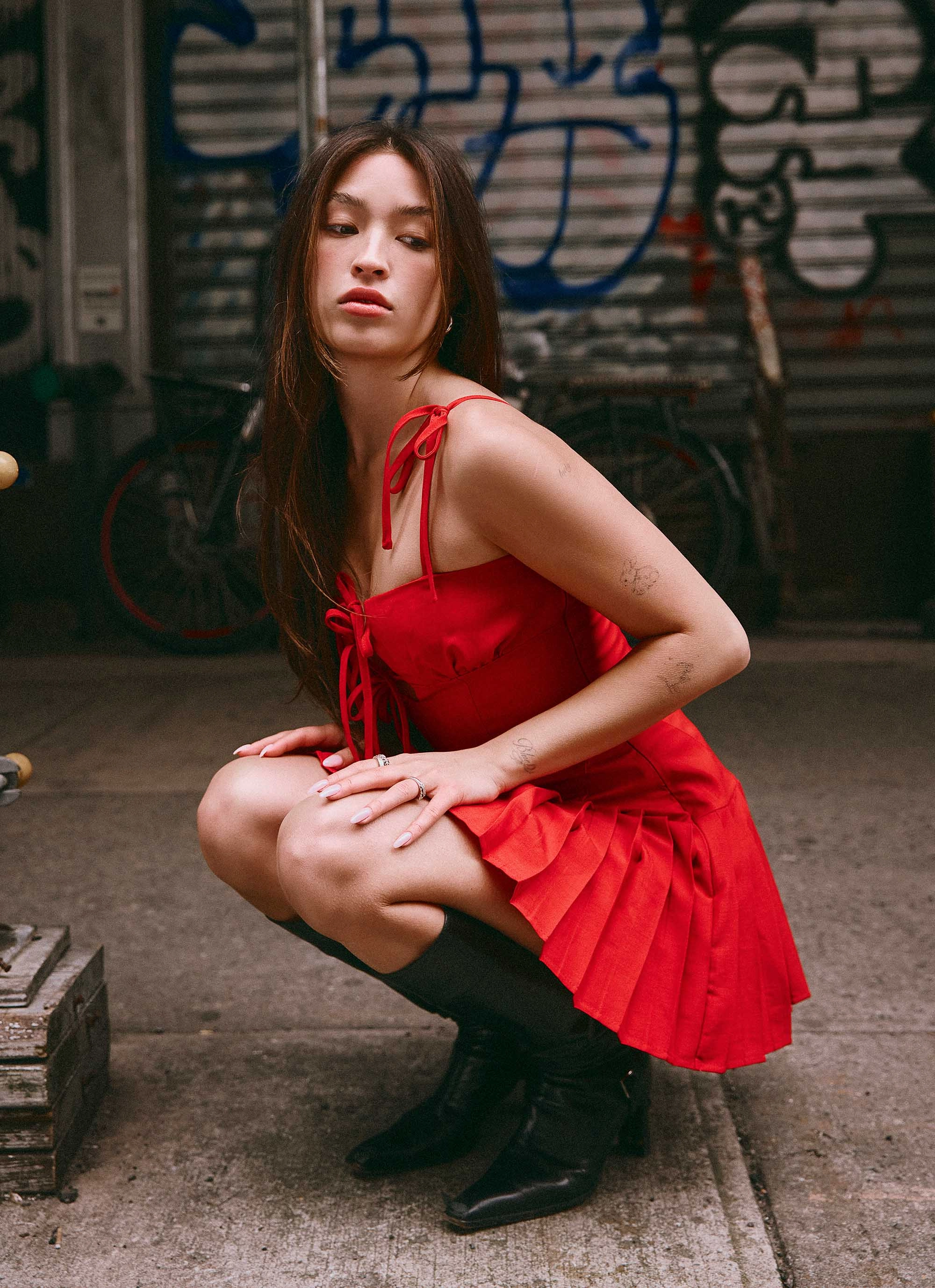Effortless Touch Love Seeker Corset Mini Dress - Red