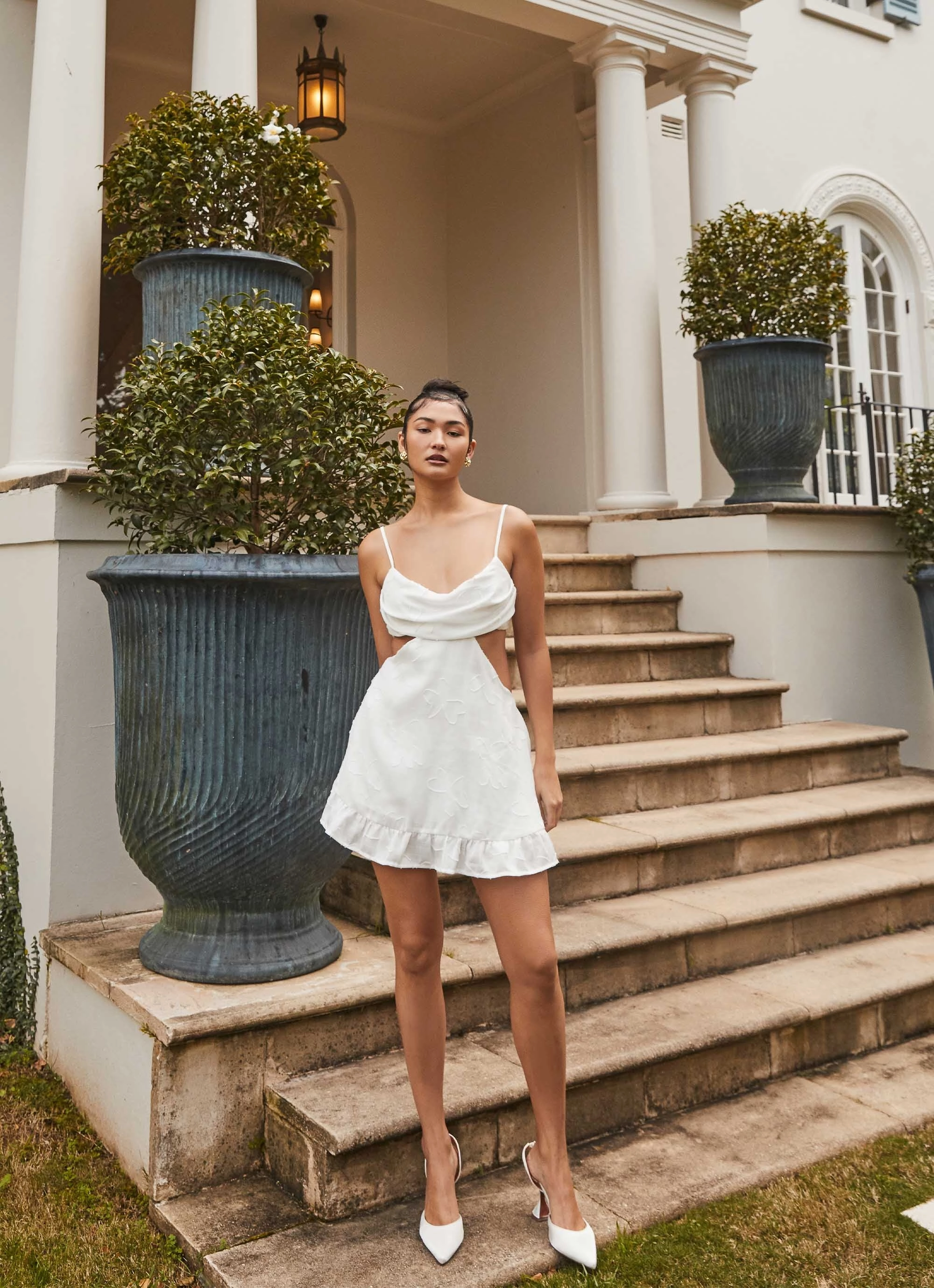 Dorothea Mini Dress - White Soft Wear Soft Colorway