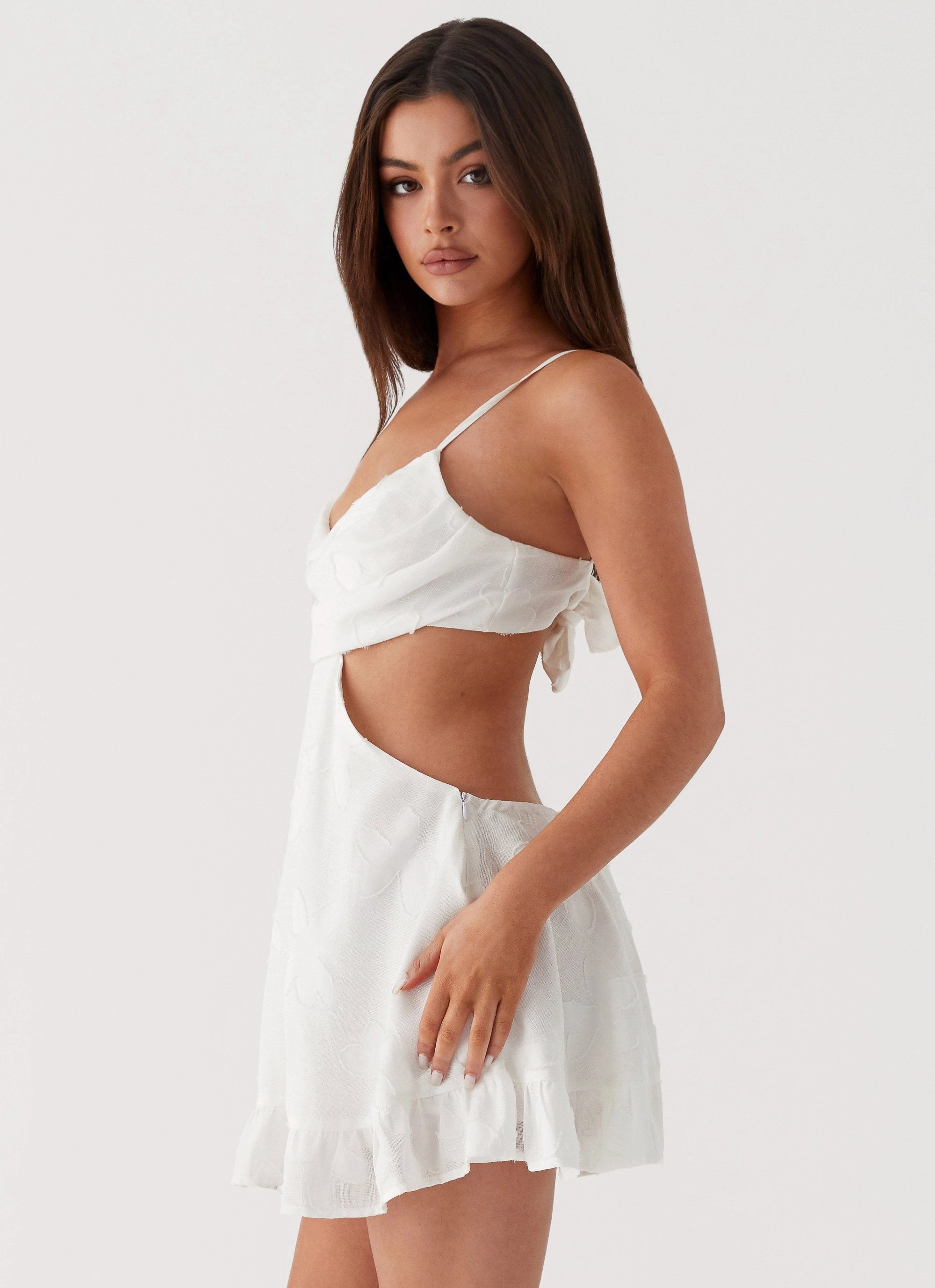 Smooth Surface Dorothea Mini Dress - White