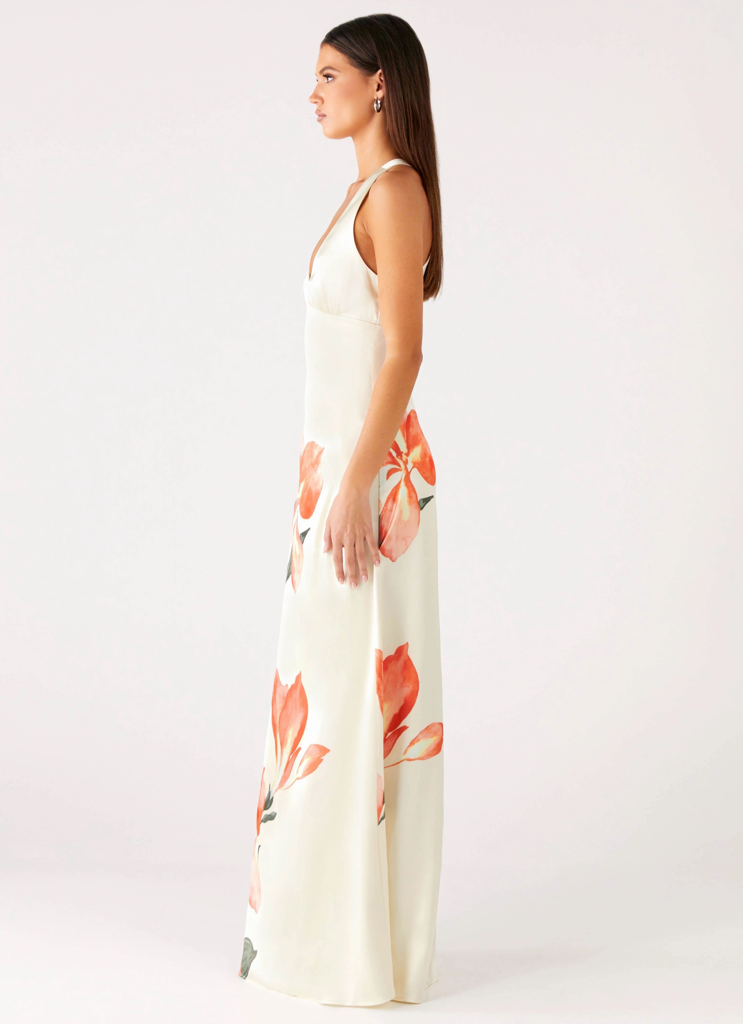 Color-Blocked Timeless elegance Fiorenza Maxi Dress - Siena Floral