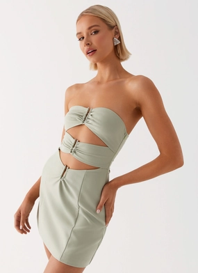 Workwear Comfort One Piece Look Roxie Mini Dress - Khaki