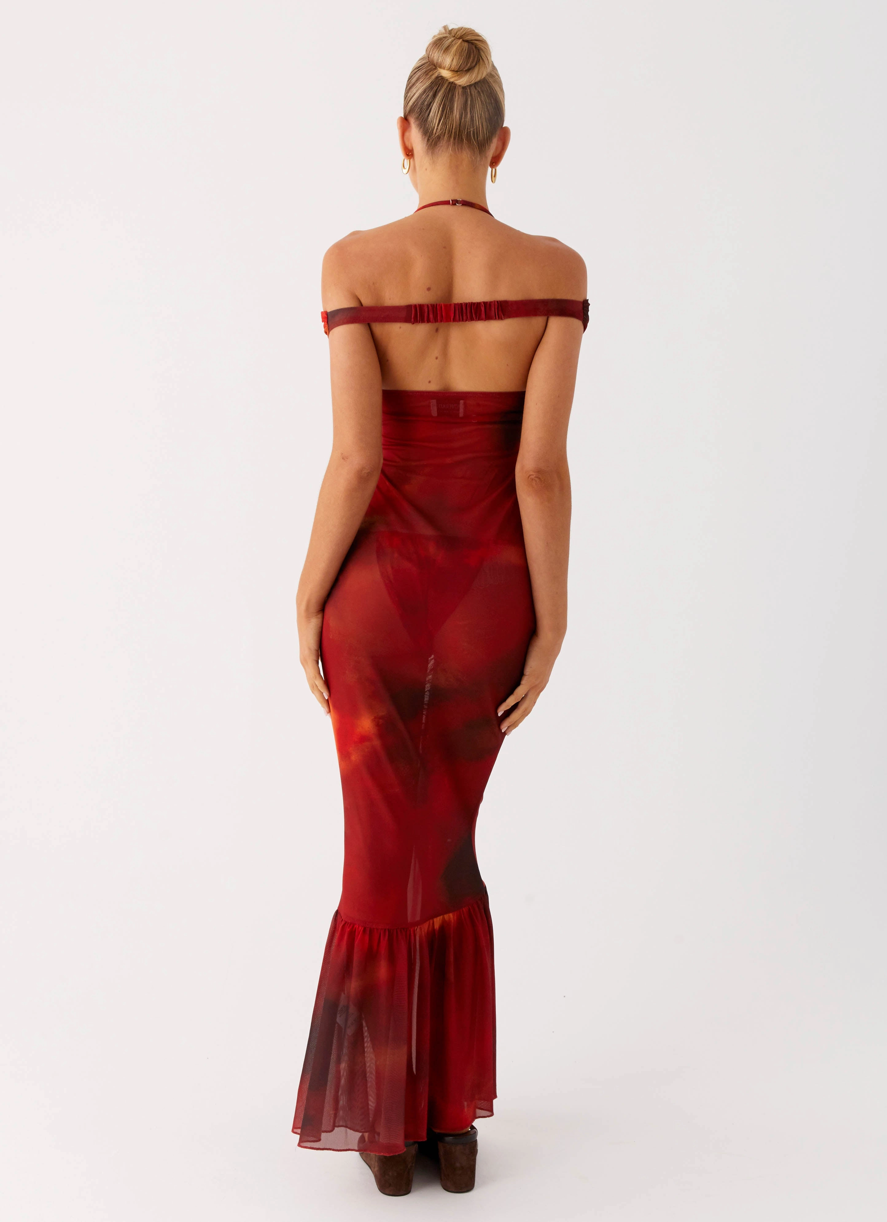 Chill Friendly Love Me Not Maxi Dress - Scarlet Blur