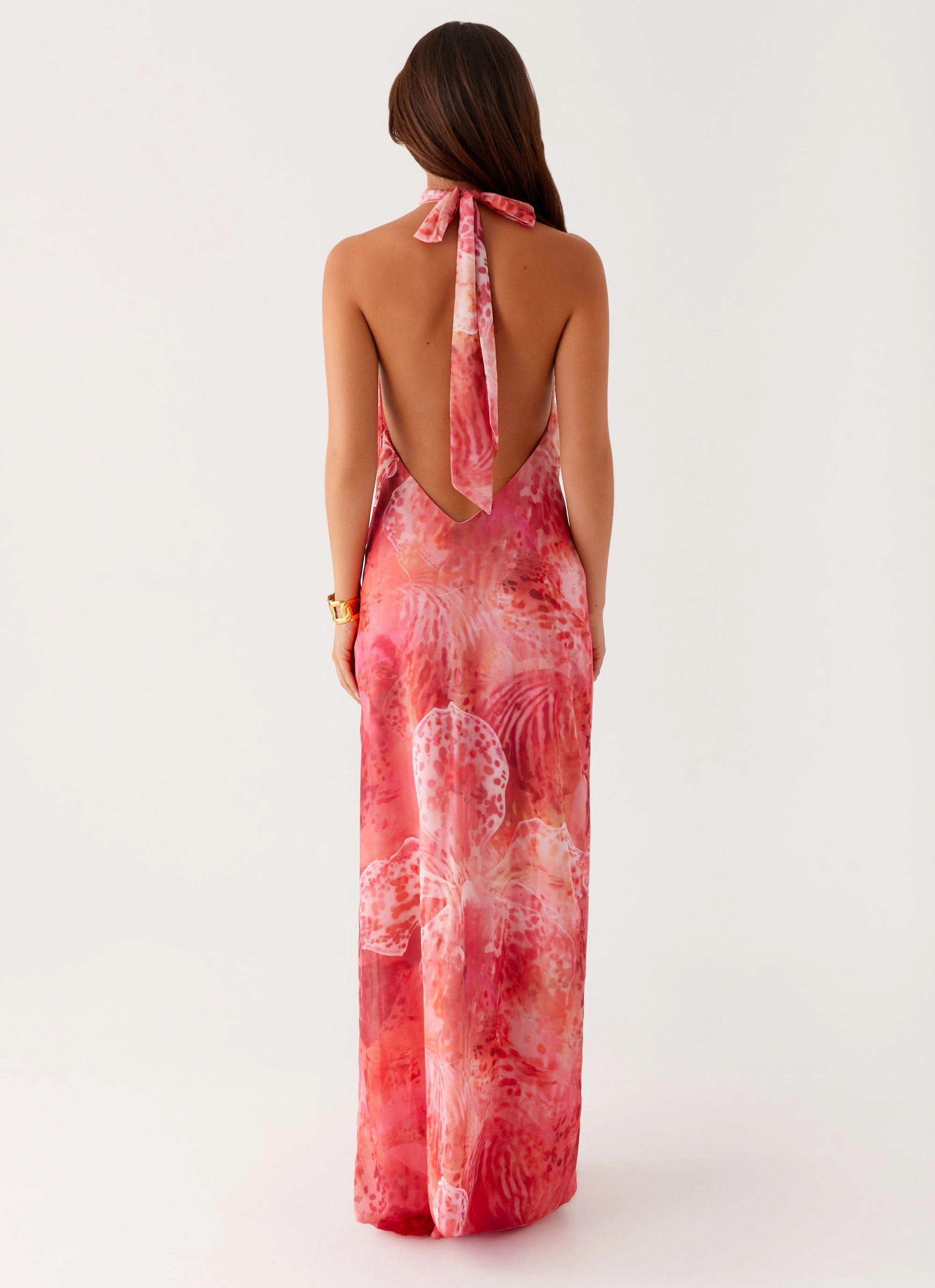 Coastal Chic California Maxi Dress - Flamingo Fling
