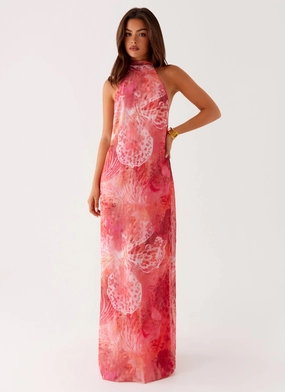 California Maxi Dress - Flamingo Fling Ankle-length Style Ease