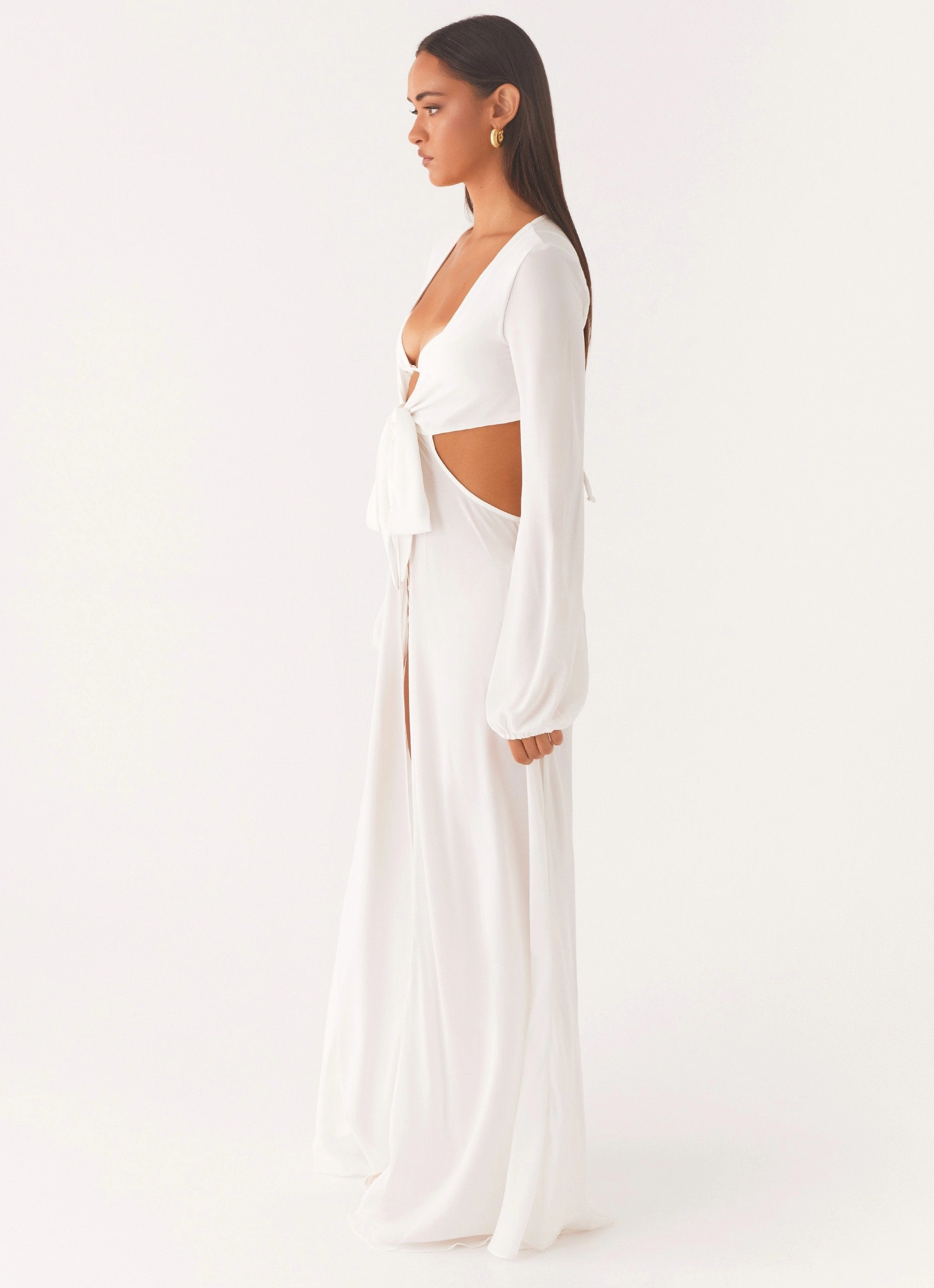 Coastal Maxi Dress - White Modern Movement Unique Cut