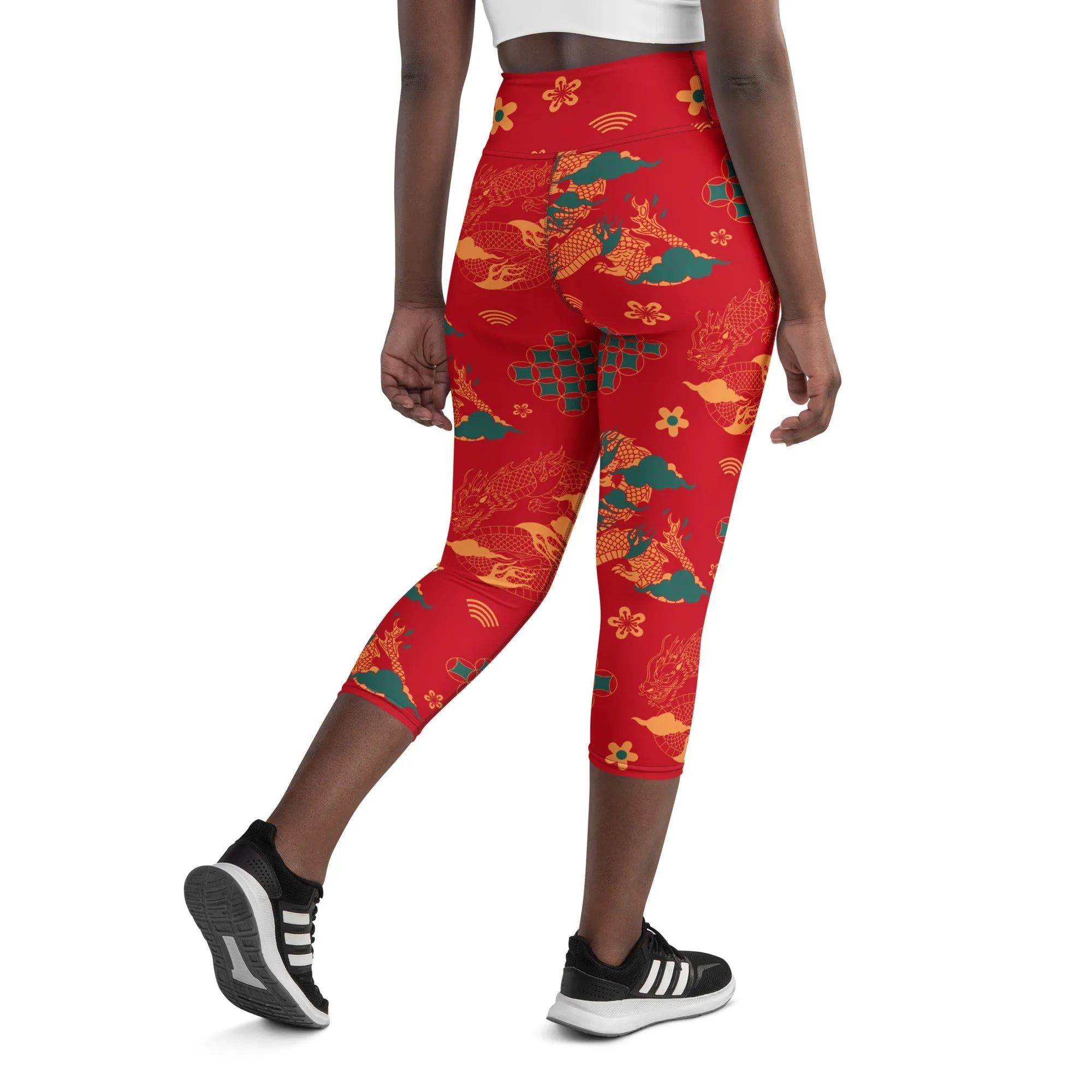 Chinese Dragon Yoga Capris
