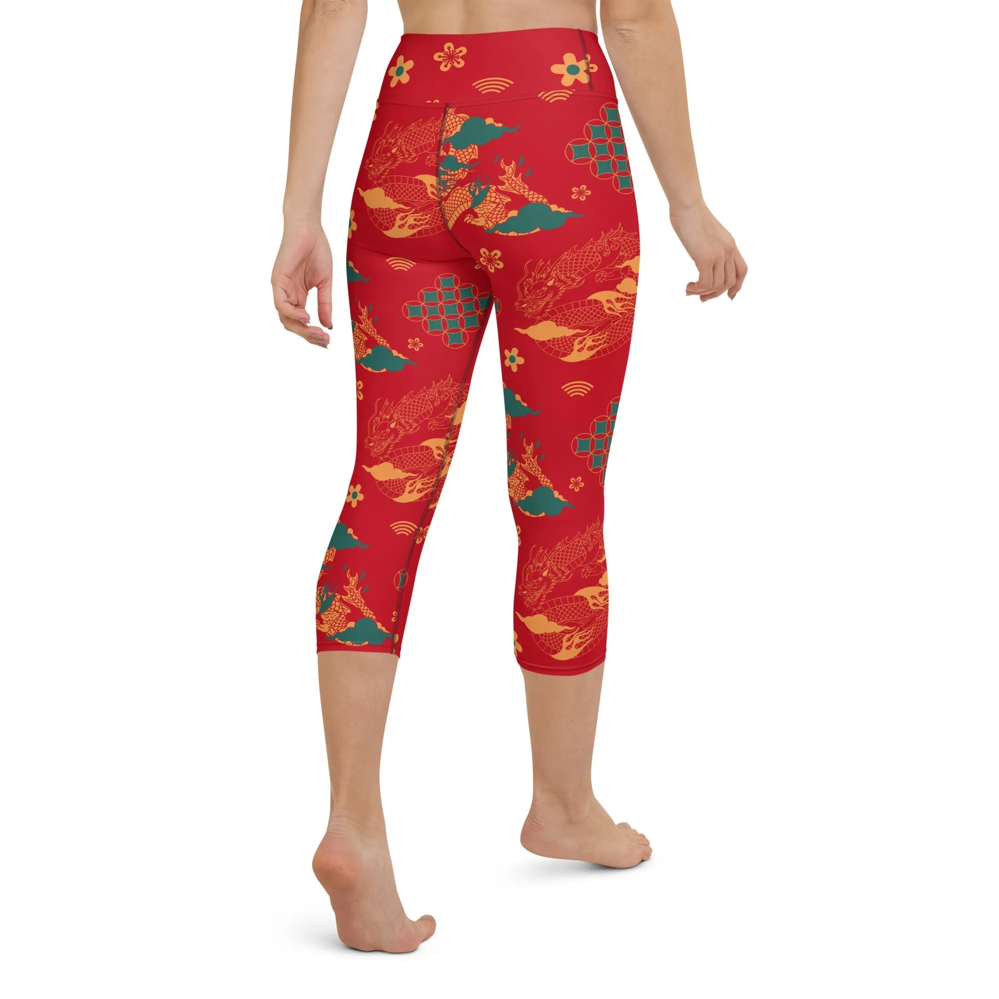 Chinese Dragon Yoga Capris