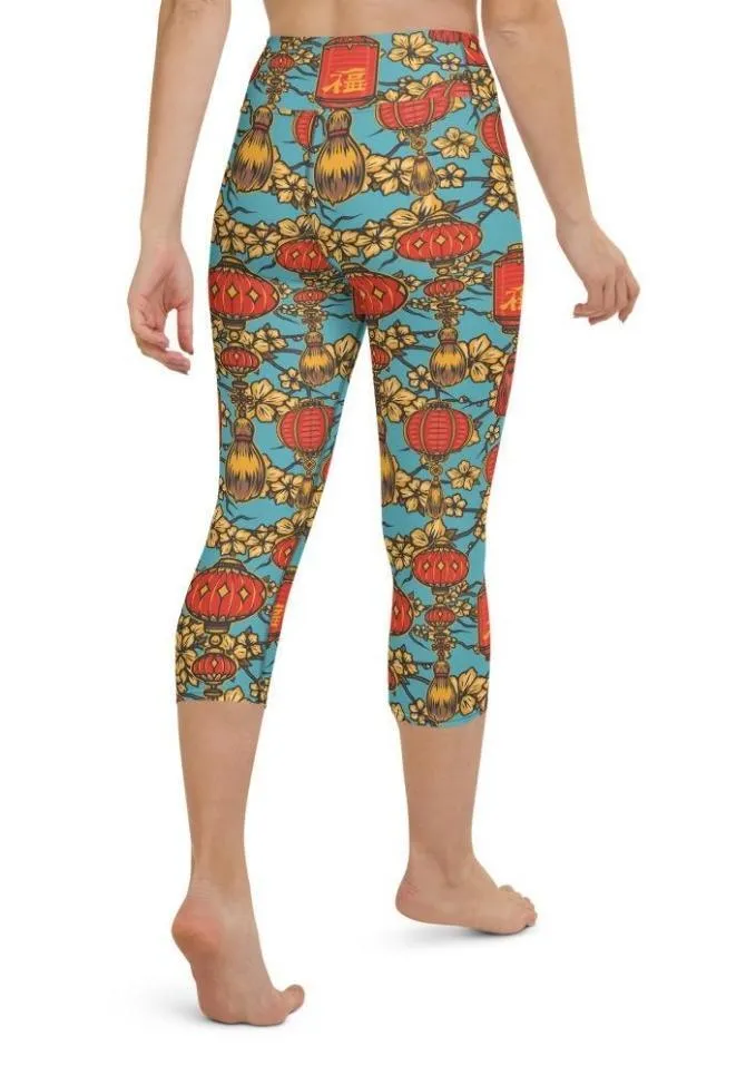 Chinese Festive Yoga Capris