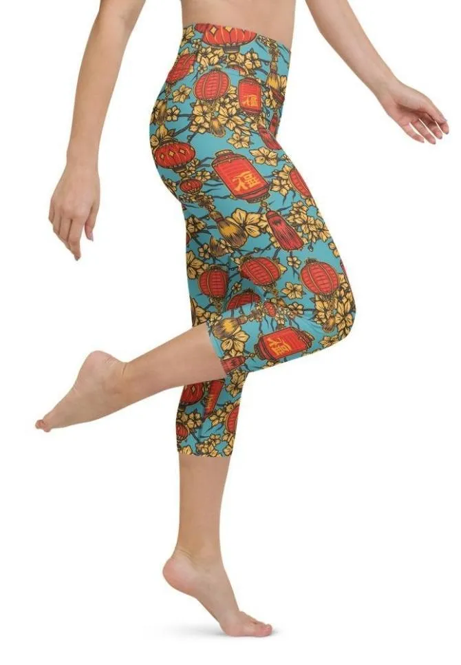 Chinese Festive Yoga Capris