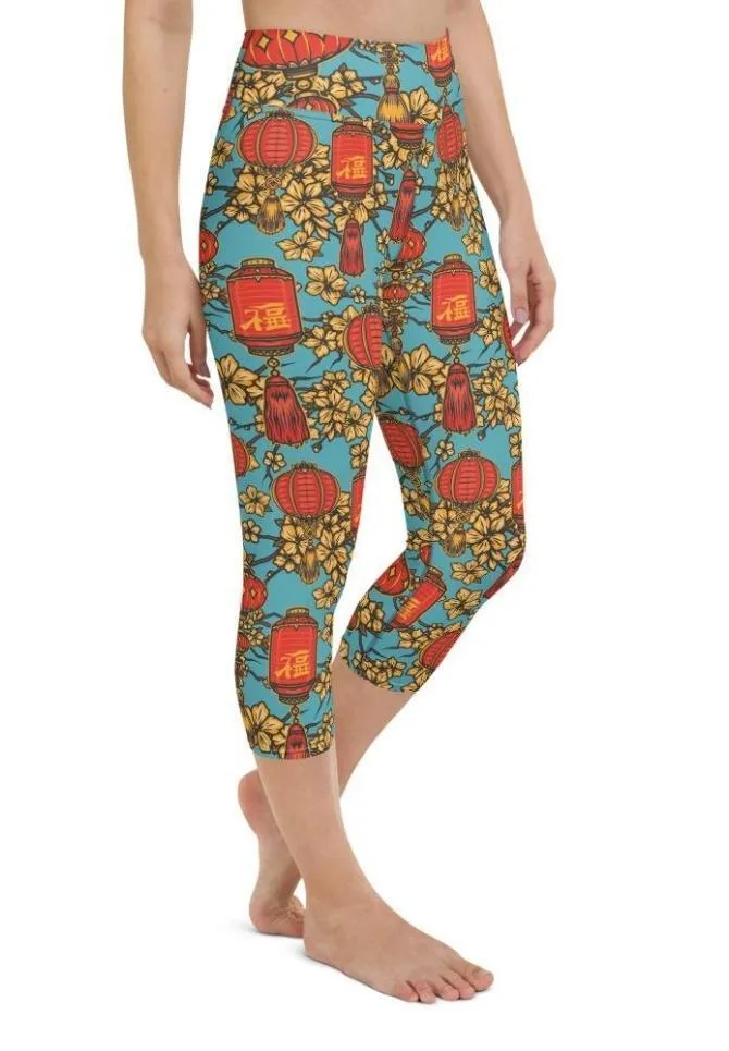 Chinese Festive Yoga Capris