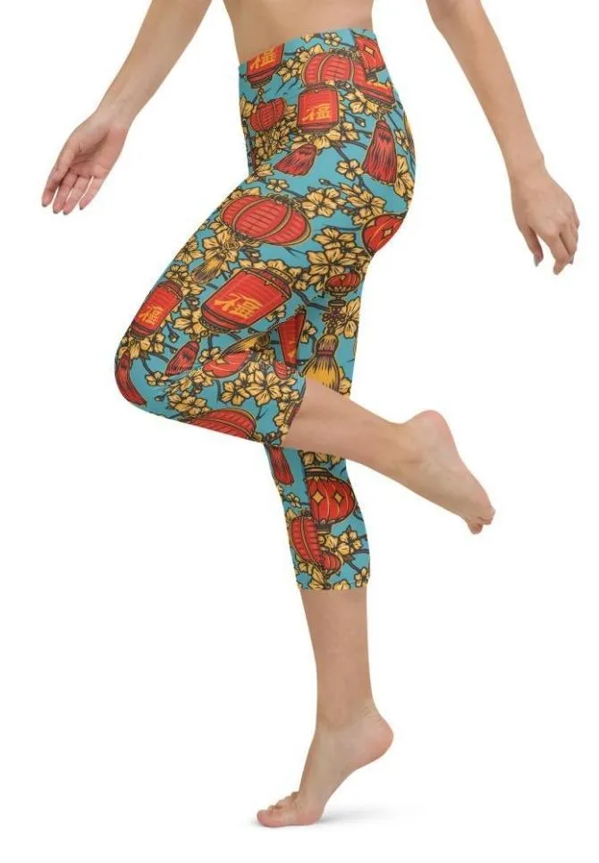 Chinese Festive Yoga Capris