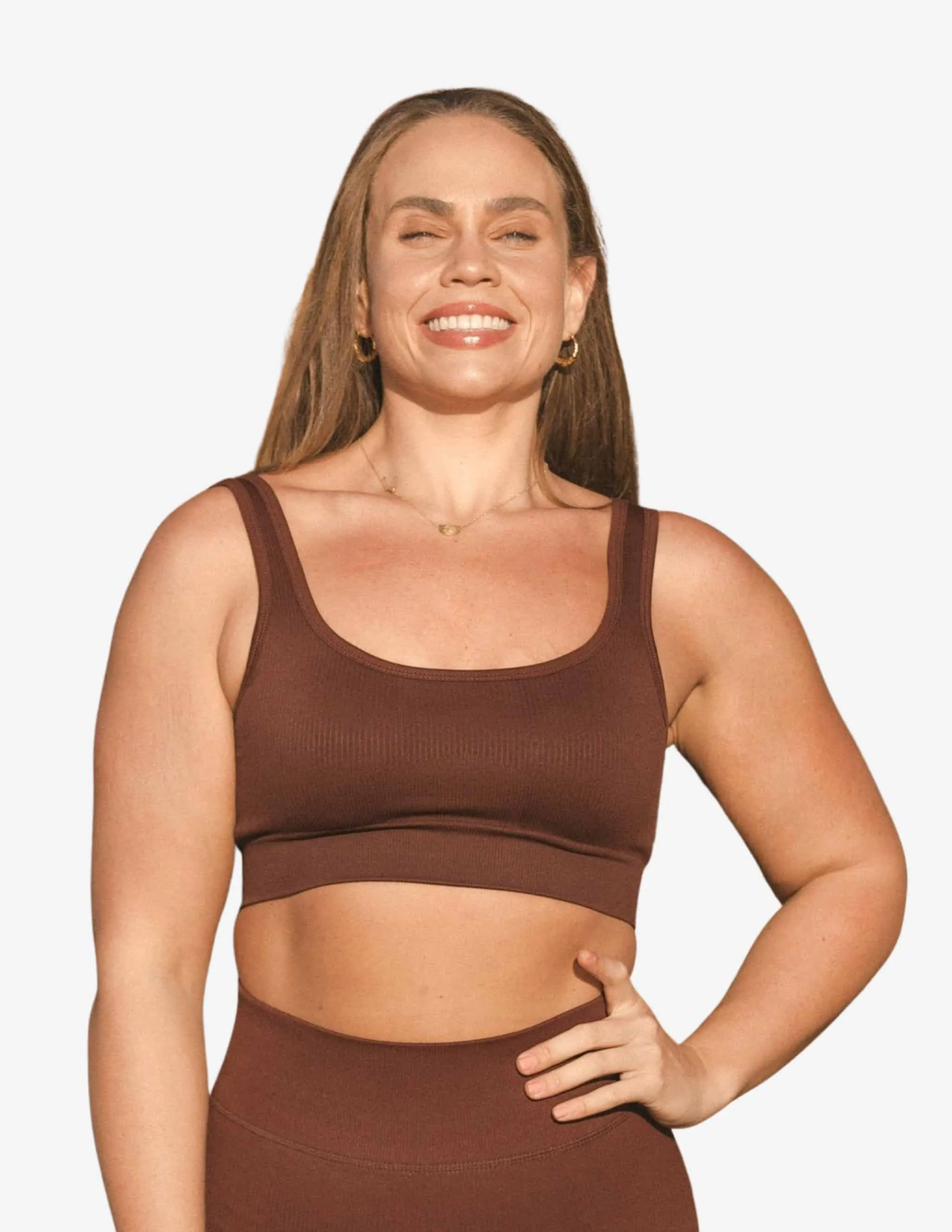 Chocolate Seamless Sports Bra