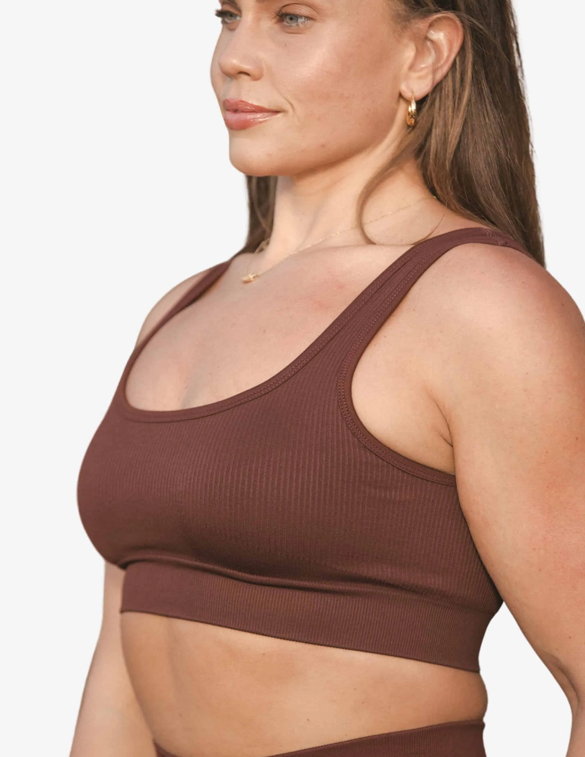 Chocolate Seamless Sports Bra