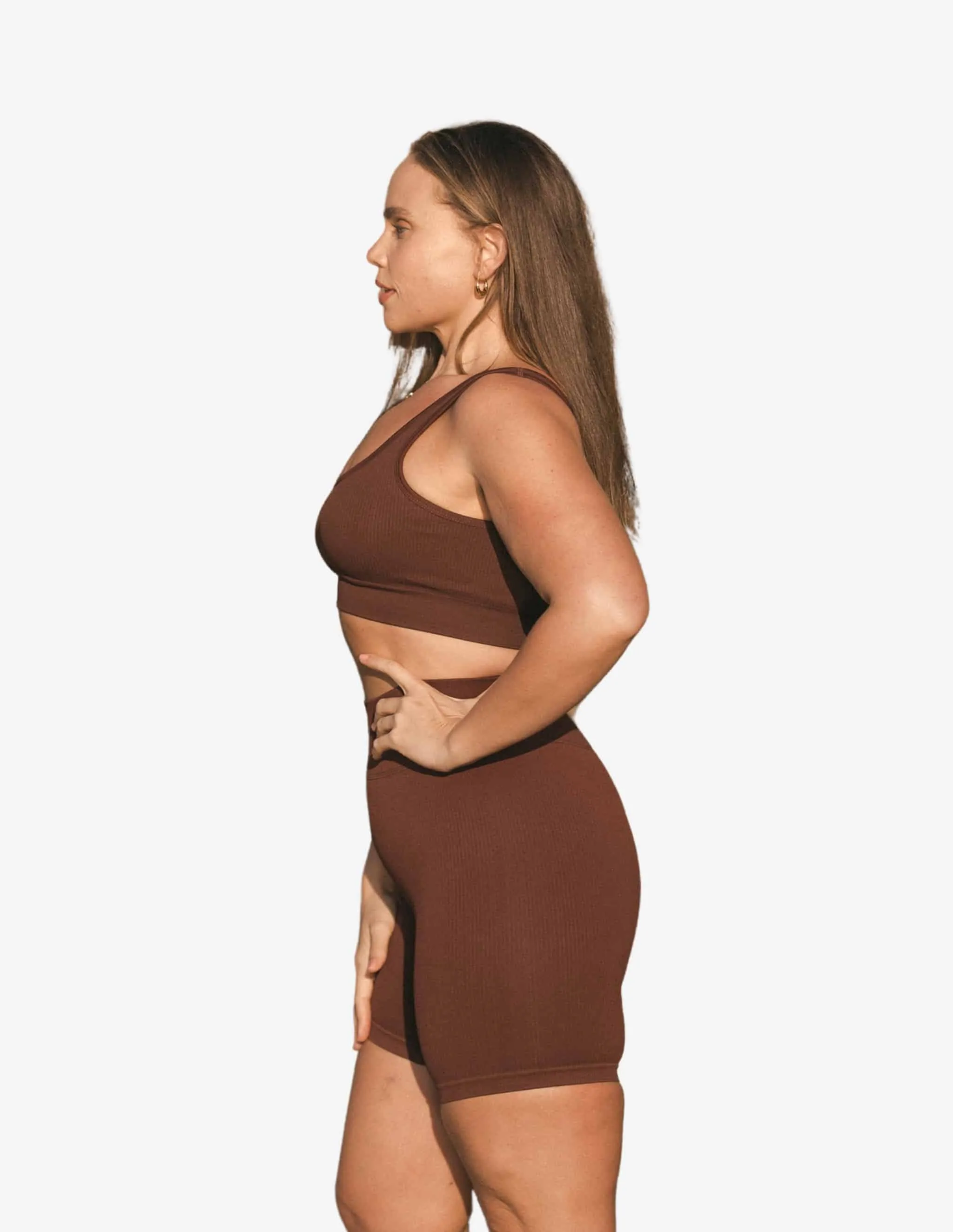 Chocolate Seamless Sports Bra