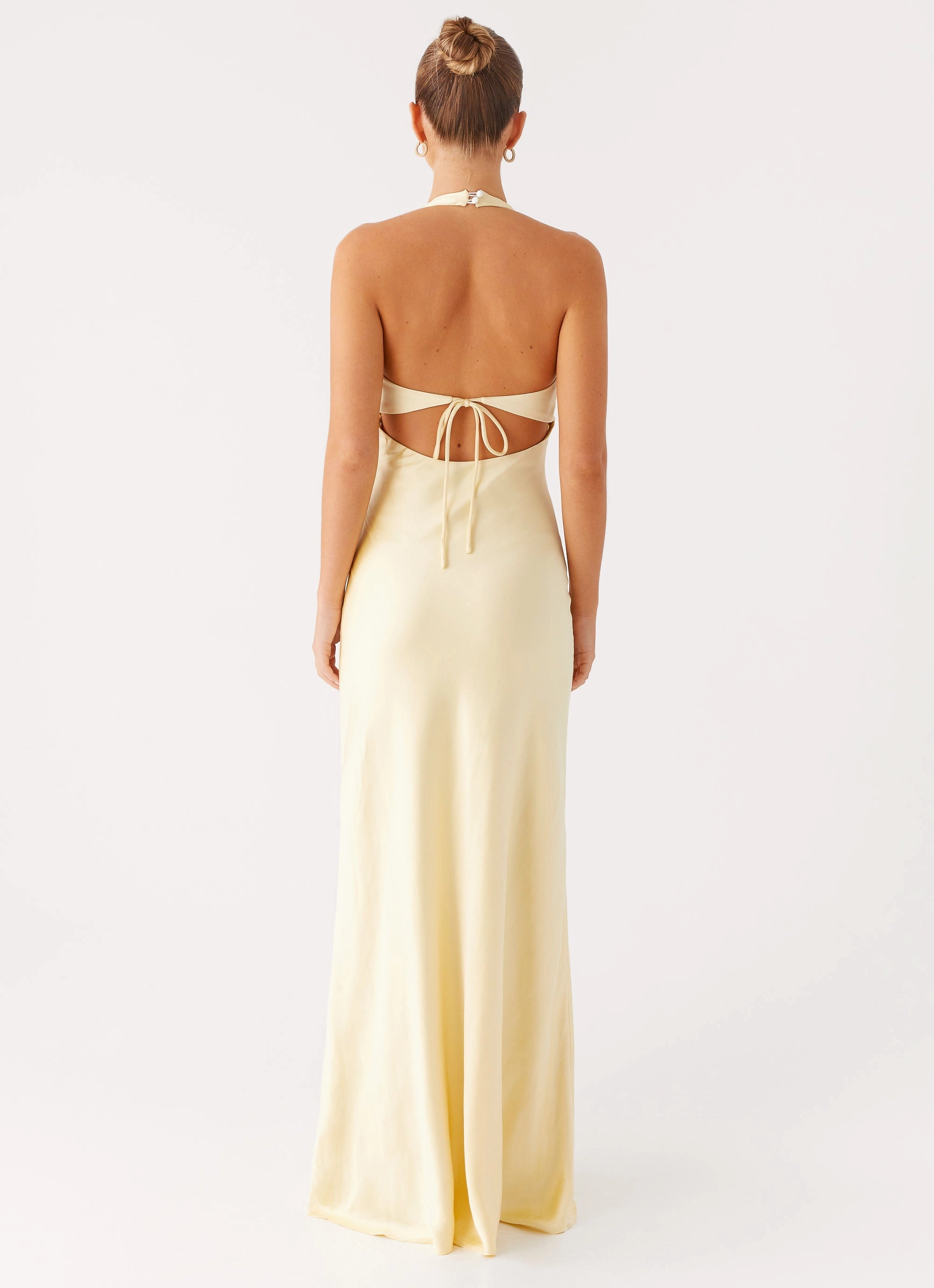 Ambre Mesh Panel Maxi Dress - Yellow Daily Style Formal Wear