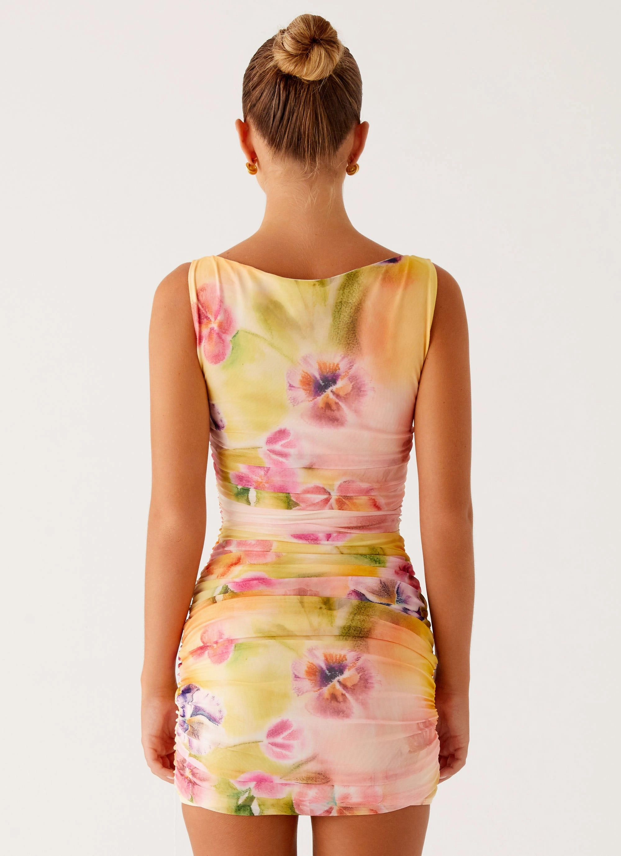Office Tone Yennifer Mini Dress - Sunburst Floral