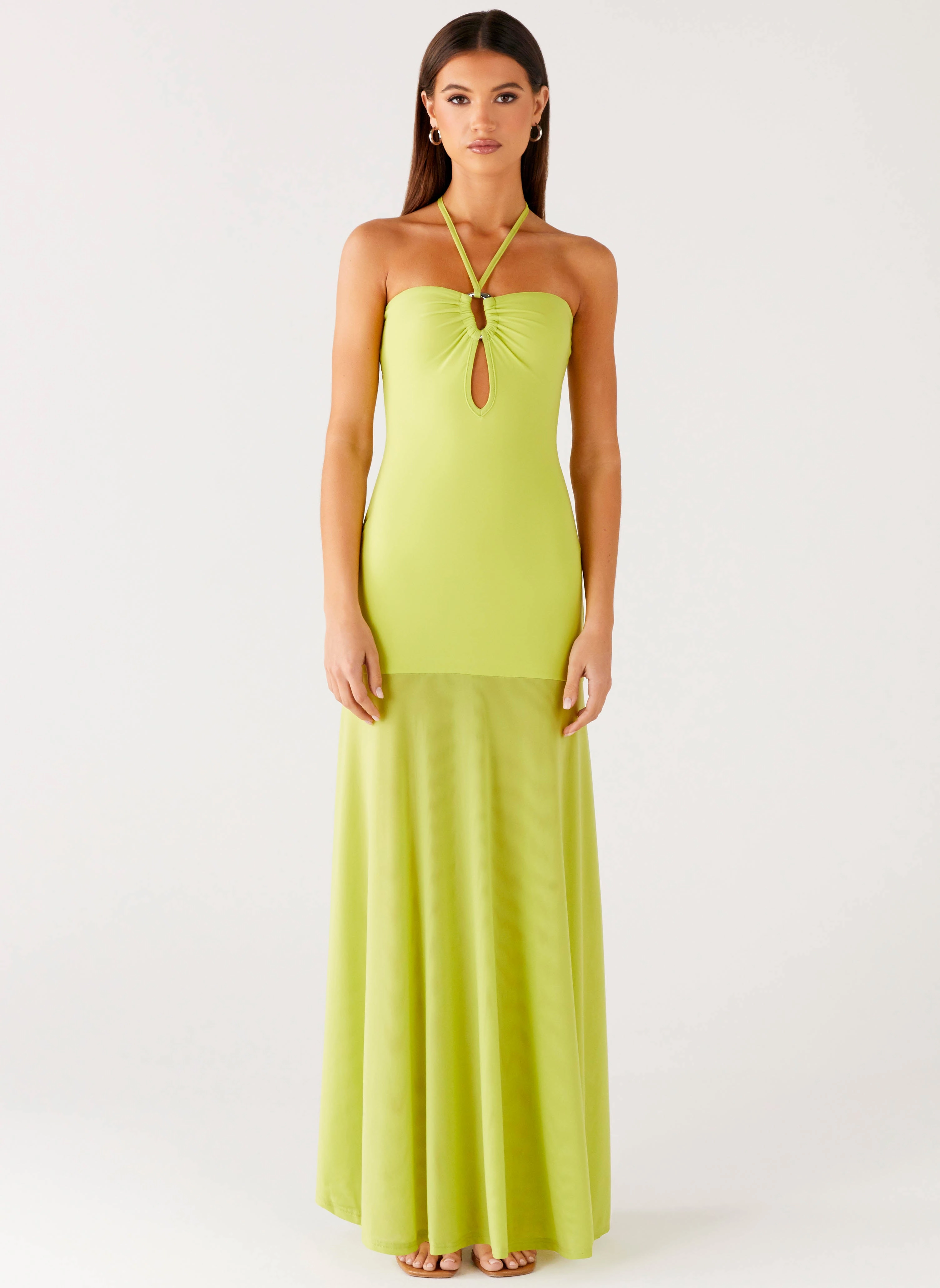 Polished Form Claria Maxi Dress - Lime