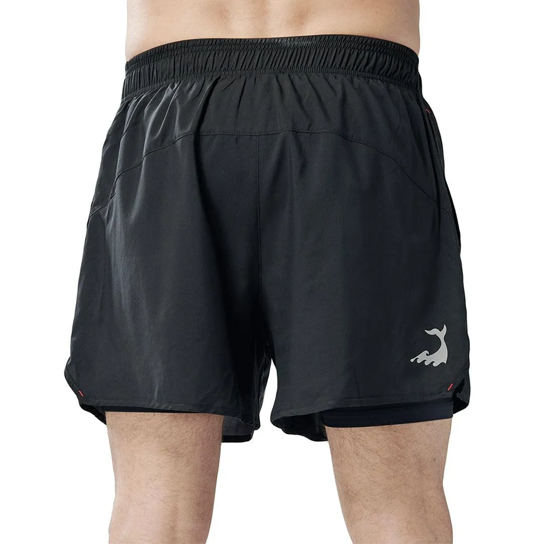 Classic UPF50  Mens 2 in 1 Compression Shorts - Shark Style