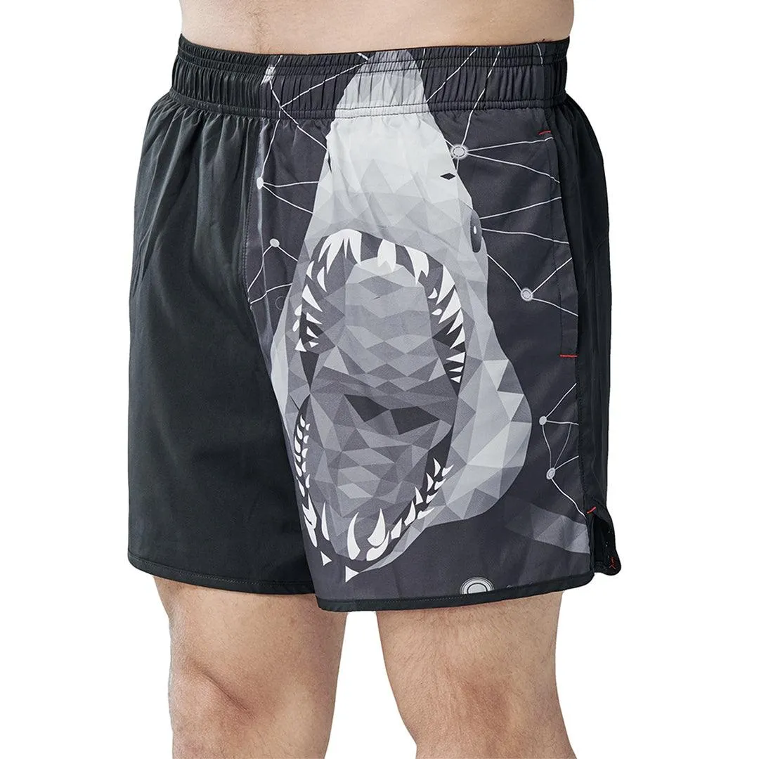 Classic UPF50  Mens 2 in 1 Compression Shorts - Shark Style
