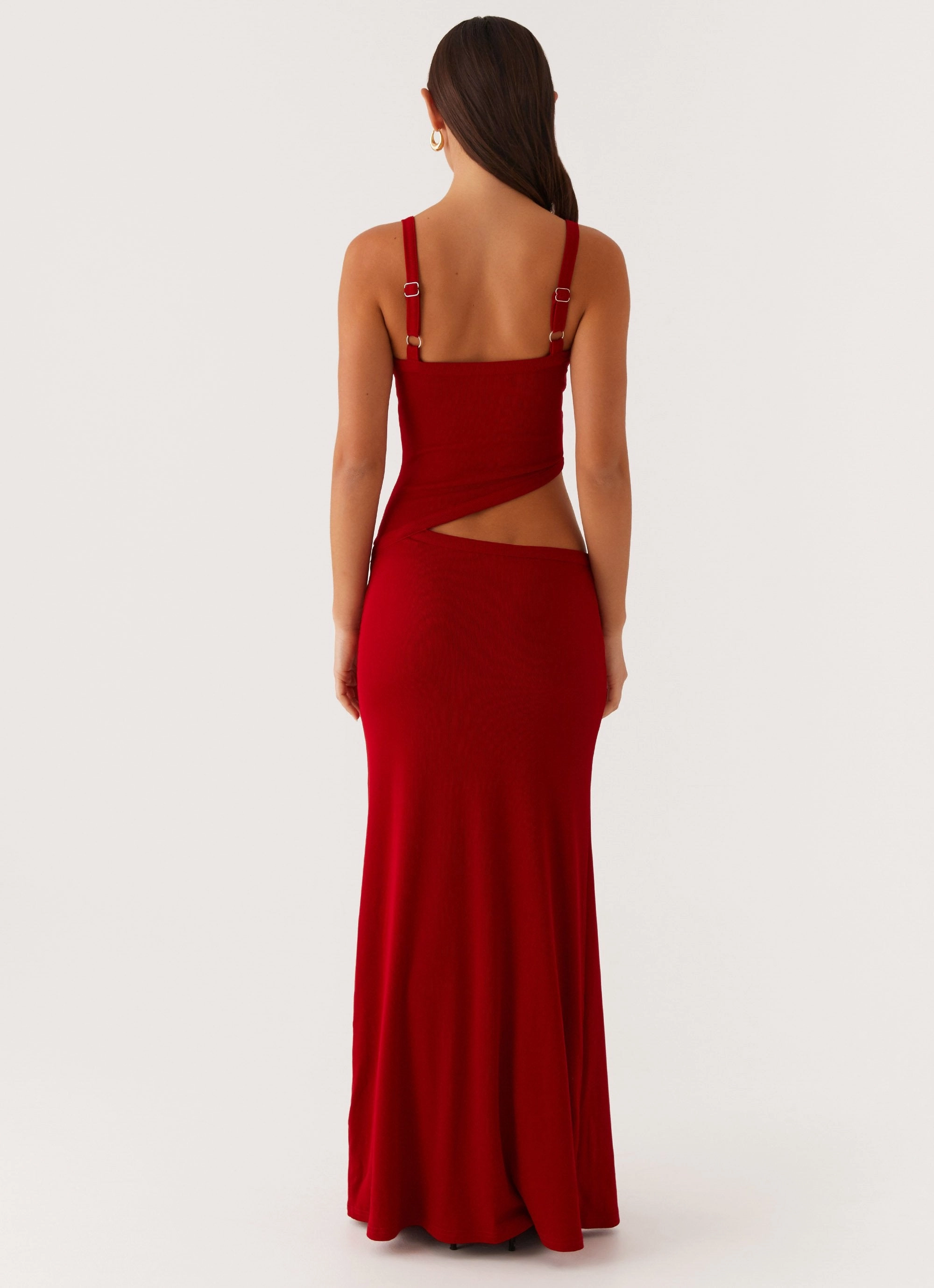 Jocelyn Maxi Dress - Red Hip-Flattering